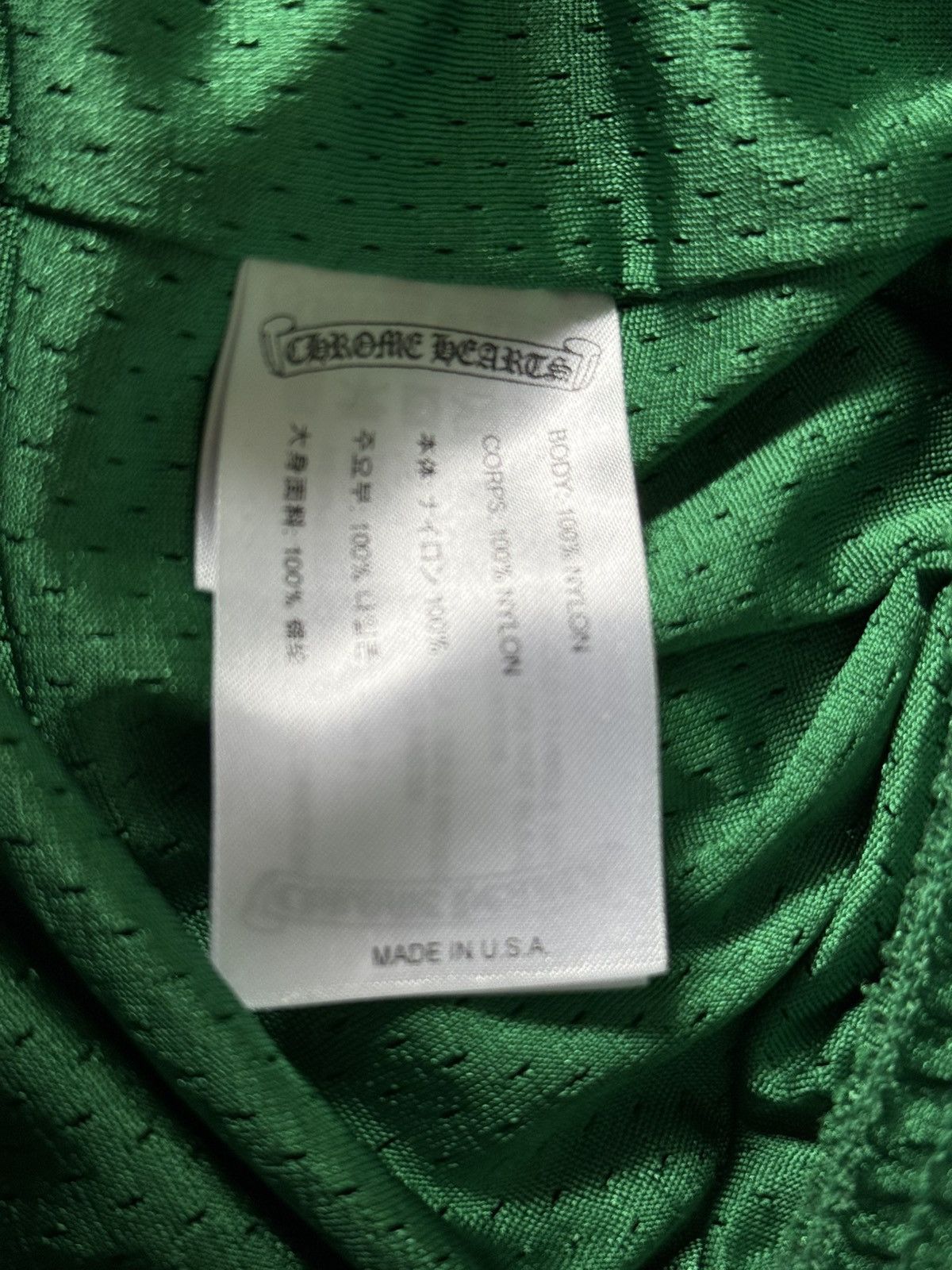Chrome Hearts Green & Gold Chrome Hearts Floral Mesh Jersey Pants Size US 33 - 8 Thumbnail