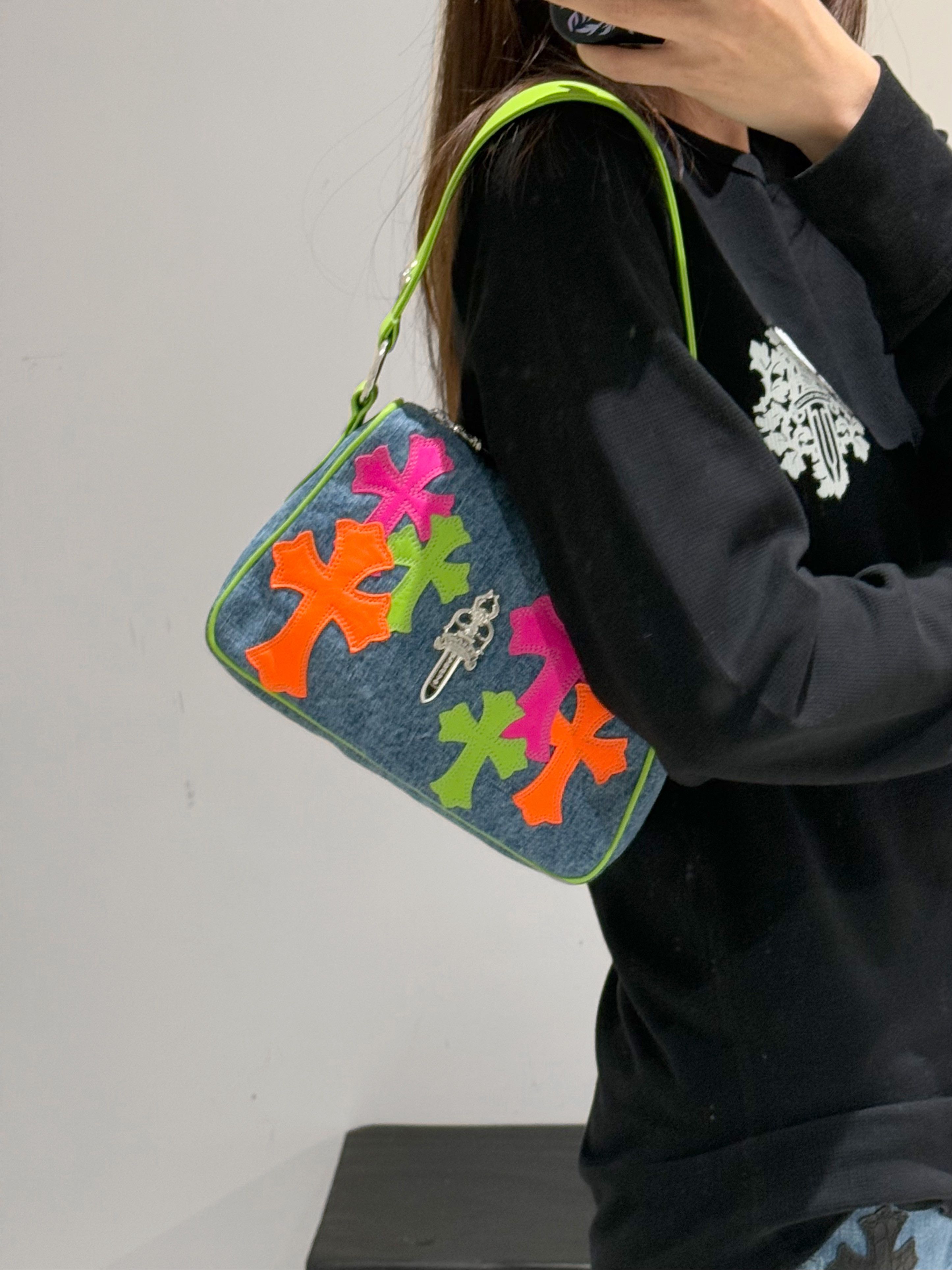 Chrome Hearts Miami Art Basel Cross Patch Nugget Bag