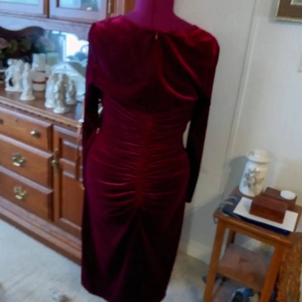 Other Velvet Time-Slip Dress Red Size XXL / US 16-18 / IT 52-54 - 2 Thumbnail