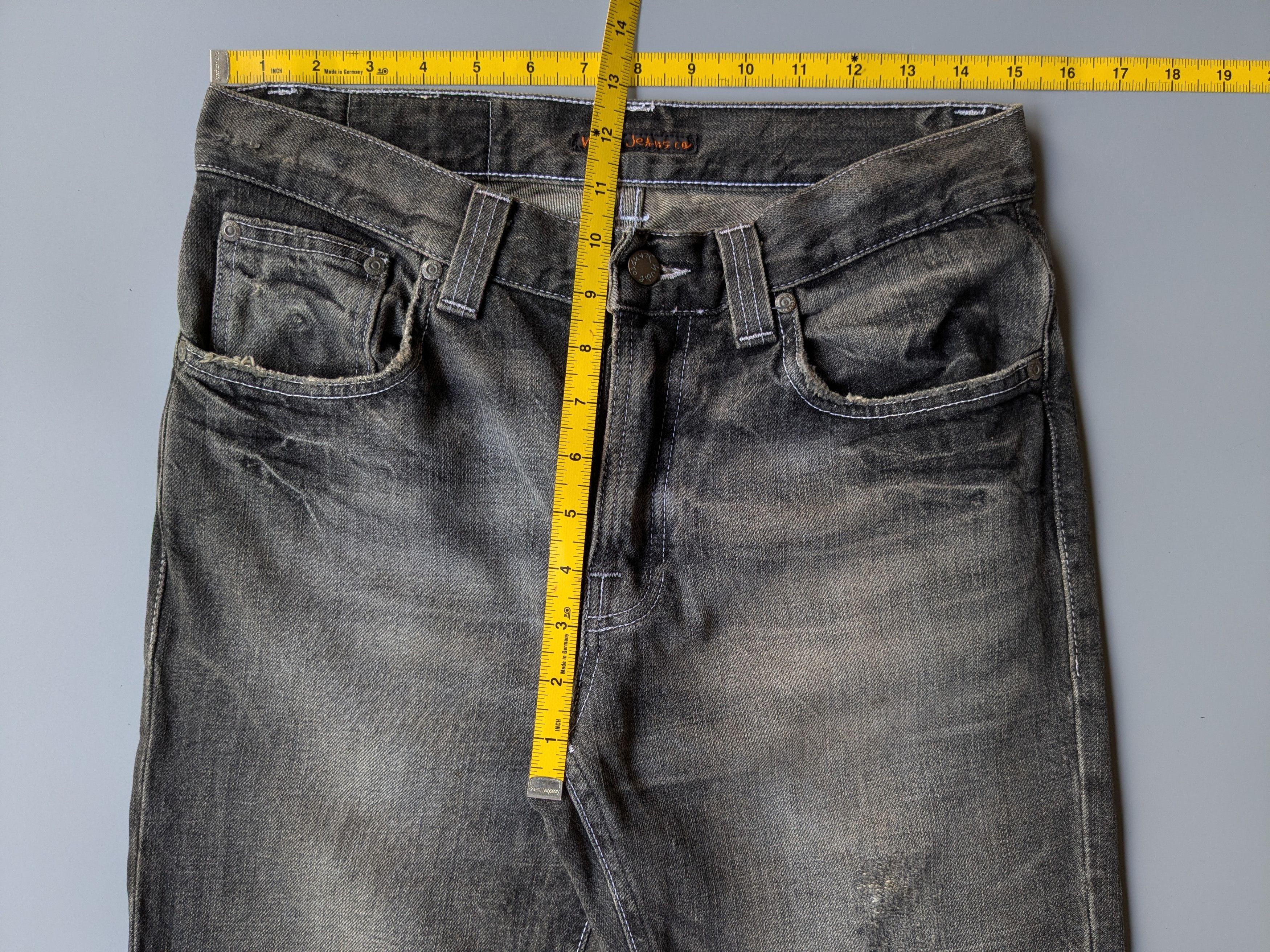 Nudie Jeans Nudie Jeans Deep Black Destroyer Low Flare Gleen jeans Size US 30 / EU 46 - 10 Thumbnail