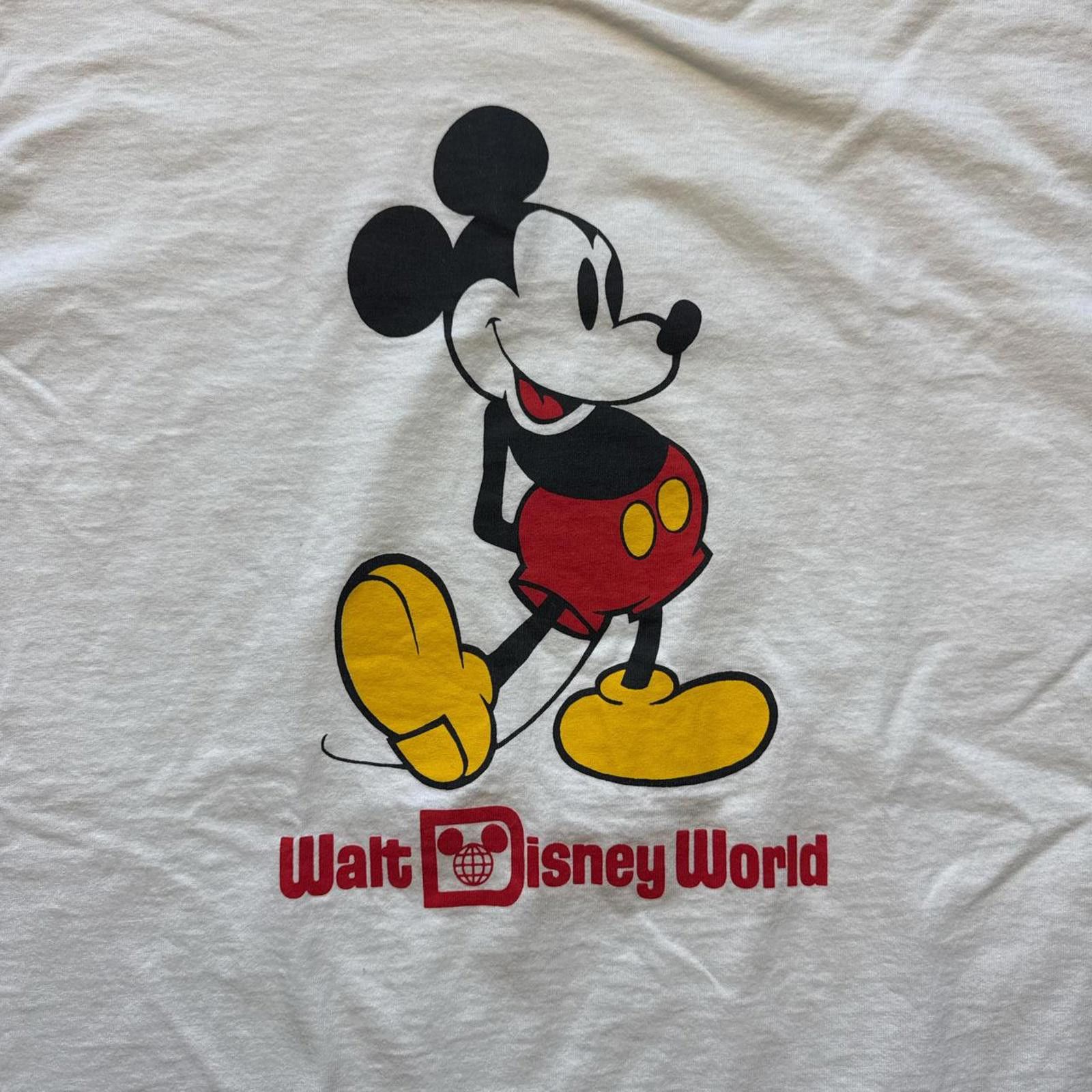 Disney White Mickey Mouse Disney World 90's Single Stitch T-Shirt Size US M / EU 48-50 / 2 - 3 Thumbnail