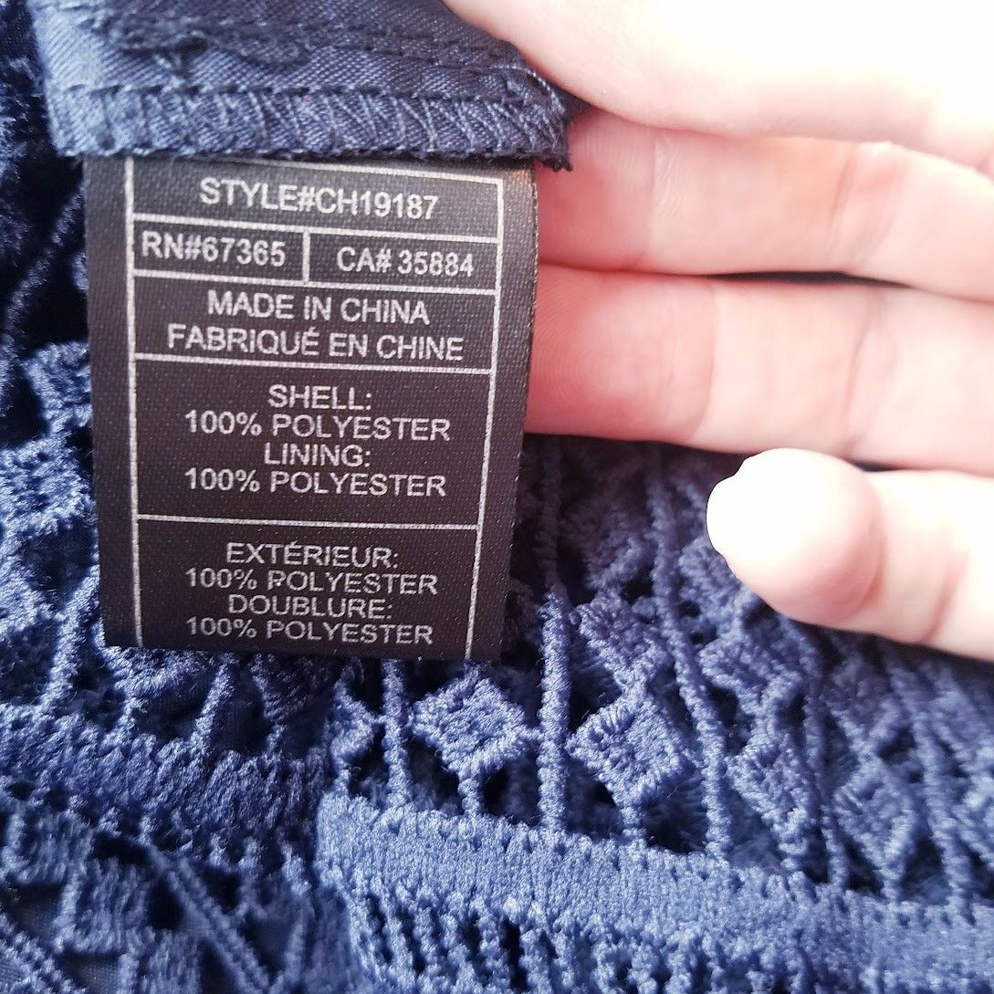 Anthropologie NYT Cupcakes&Cashmere lace midi pencil skirt sz 2 navy blue Size 26" / US 2 / IT 38 - 7 Thumbnail