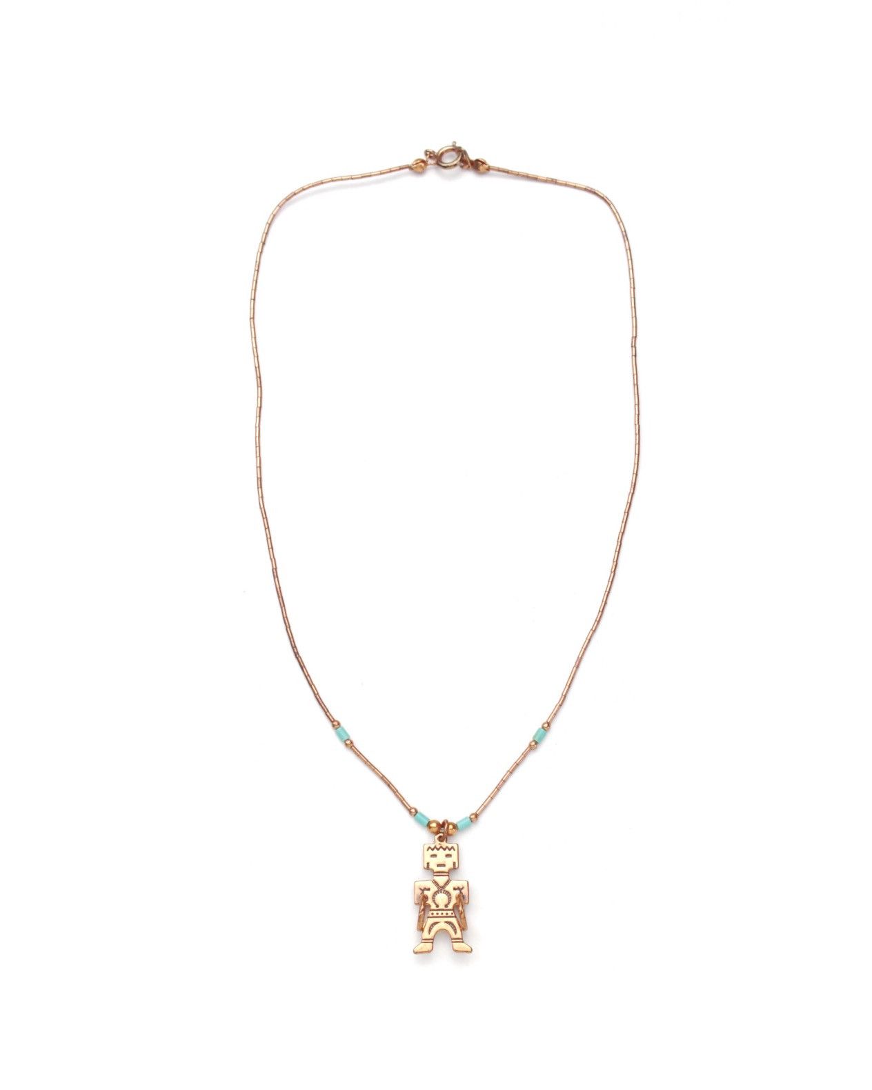 Vintage 1960S REPRO SUNRISE COPPER KACHINA HOOP DANCER NECKLACE Size ONE SIZE - 4 Thumbnail
