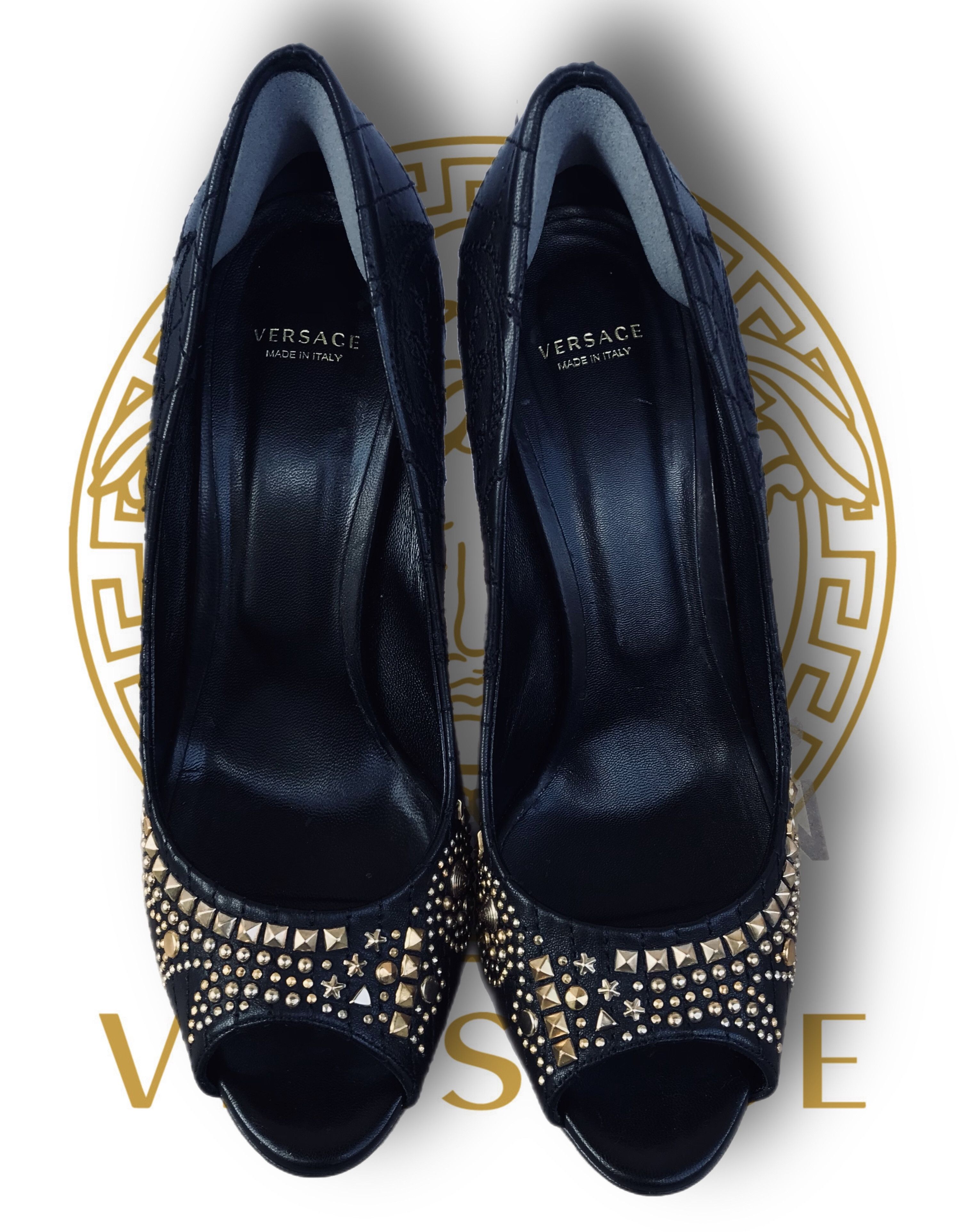 Versace Gianni Versace Vanitas Heels Pump 120 mm Leather Spikes Size US 10 / IT 40 - 5 Thumbnail