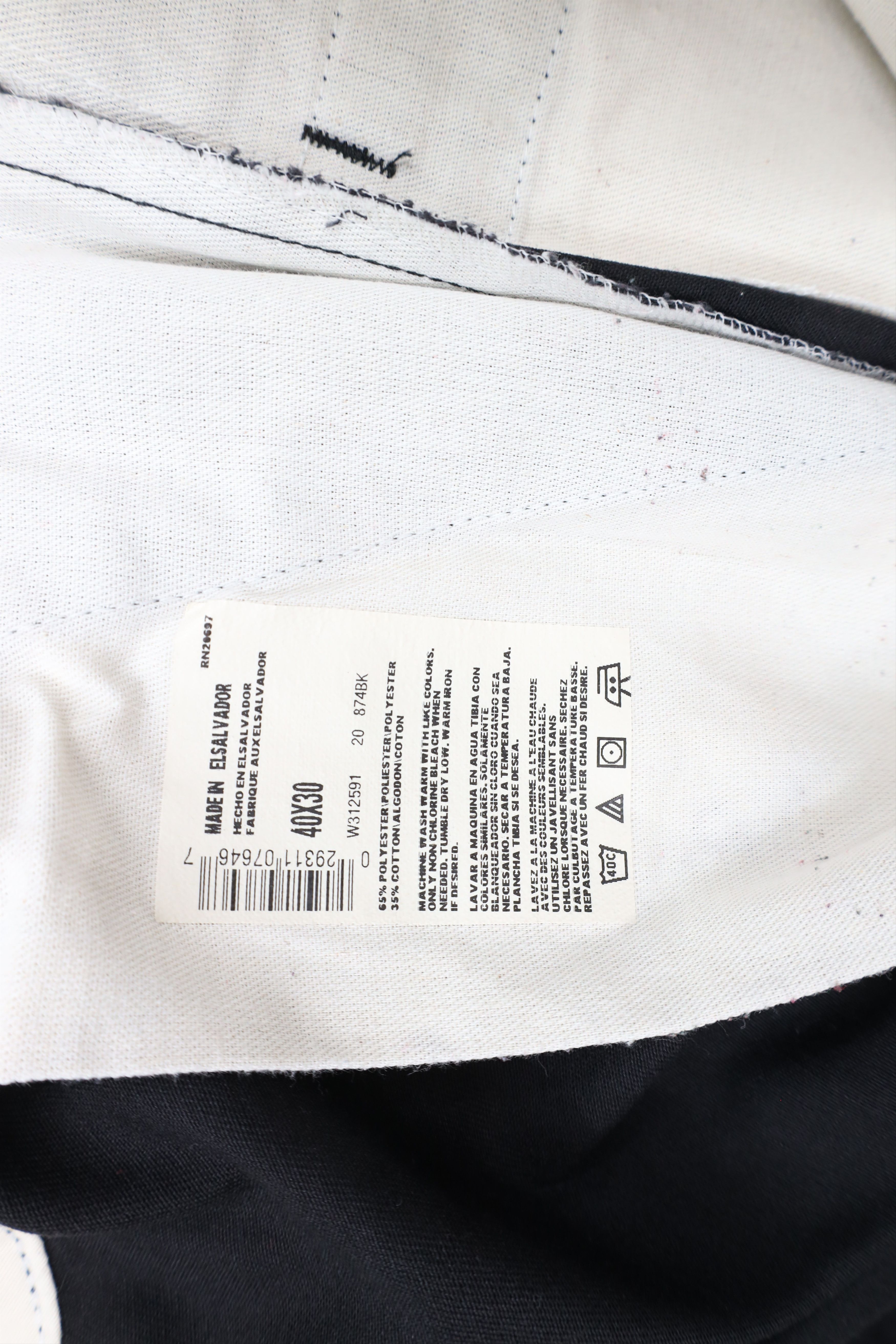 Dickies × Vintage Vintage 90s Dickies Spell Out Wide Leg Work Pants Black Size US 40 / EU 56 - 6 Thumbnail