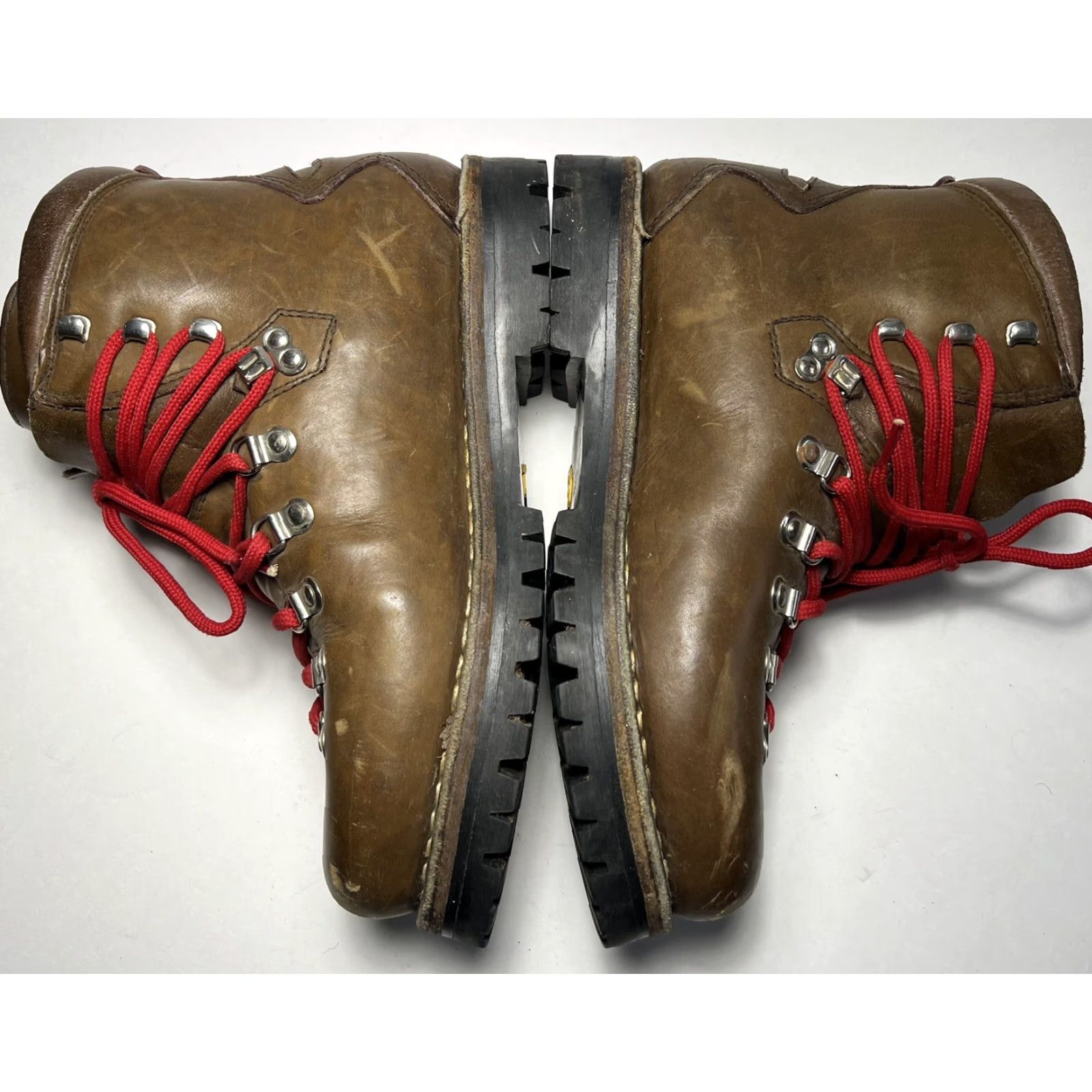 Vintage VINTAGE Galipier Leather Mountaineer Hiking Boots Italy MENS 8.5 Brown Lace Up Boots Men Size US 9 / EU 42 - 5 Thumbnail