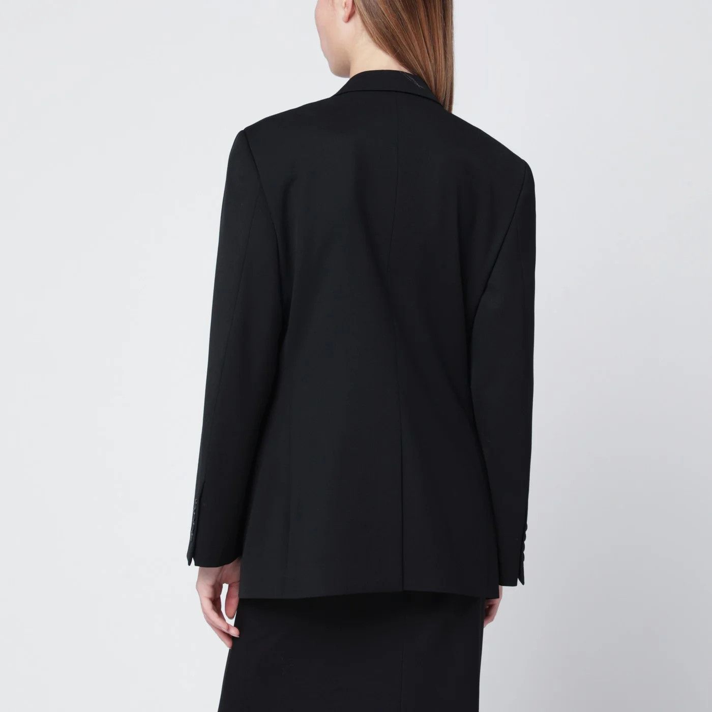 Balenciaga o1d2blof0426 Single-Breasted Wool Jacket in Black Size S / US 4 / IT 40 - 3 Thumbnail