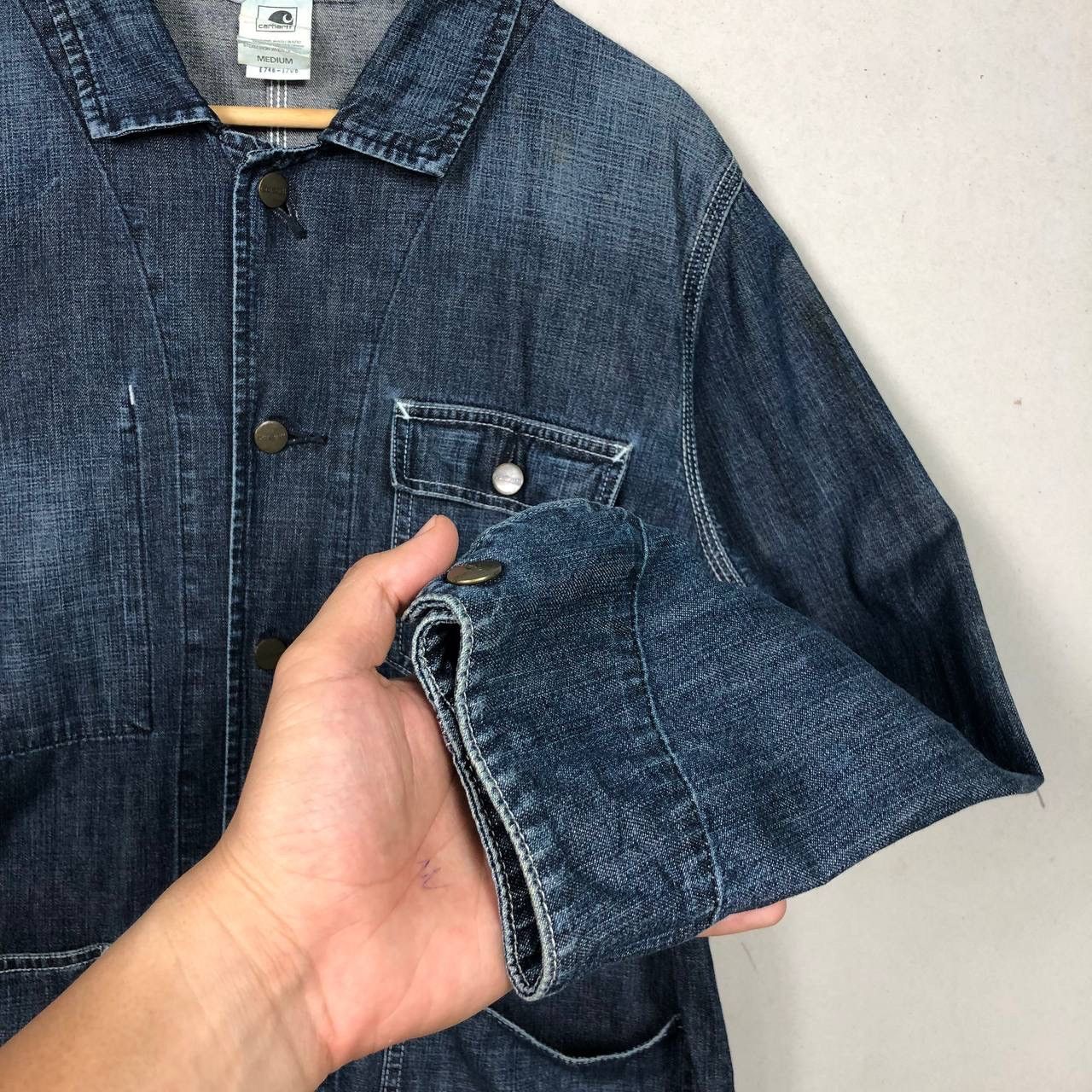 Carhartt Vintage 90s Carhatt Chore Work Denim Jacket Size US M / EU 48-50 / 2 - 6 Thumbnail