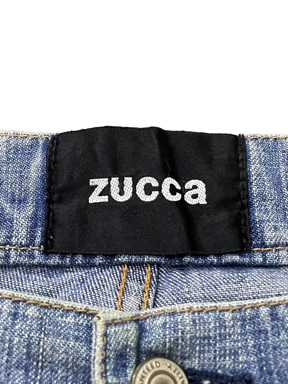 Final Home × Issey Miyake × Zucca Zucca By Issey Miyake Scuba Crotch Button Leg Wash Jeans Size US 31 - 17 Thumbnail
