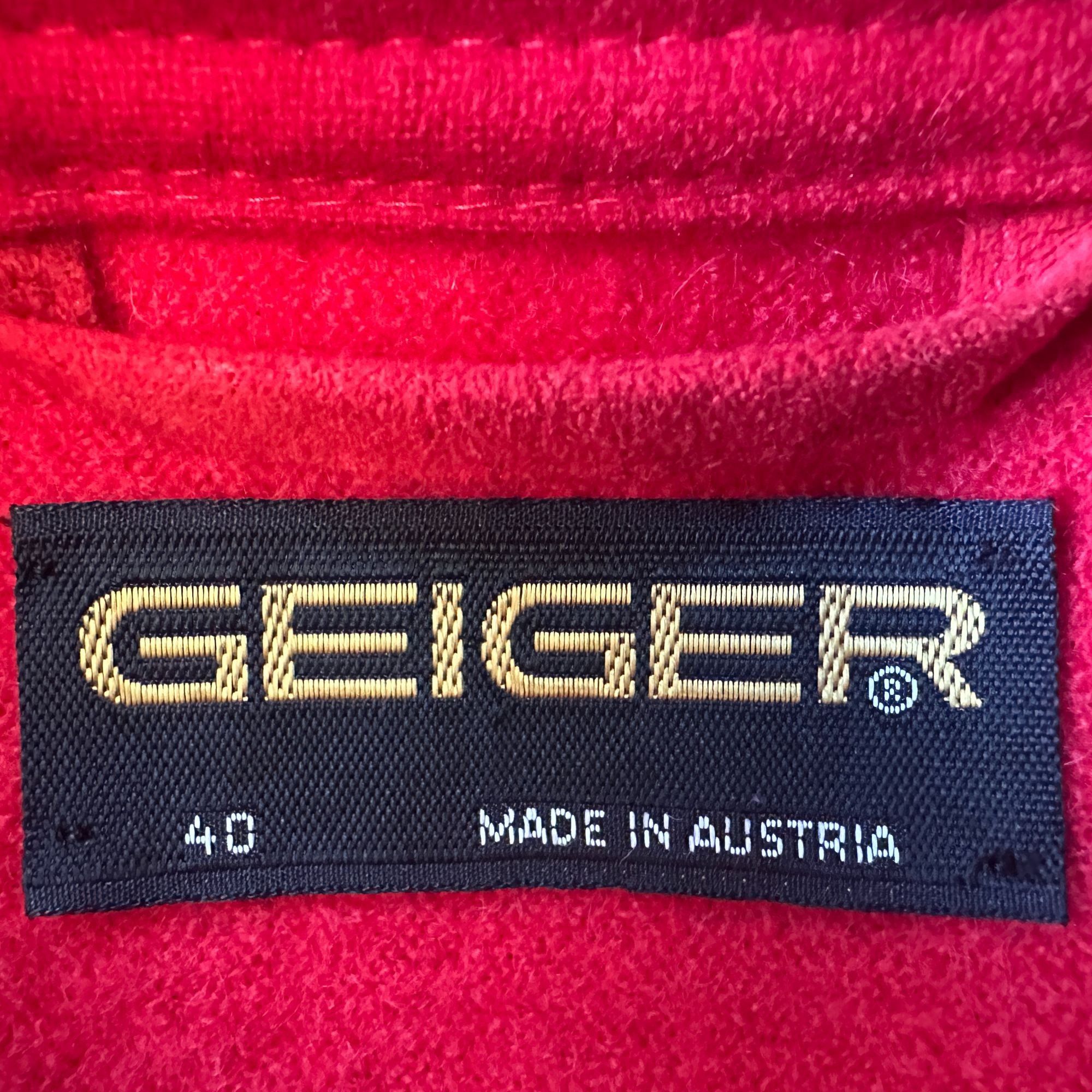 Other Vintage Geiger Womens Medium / 8 / 40 Jacket Boiled Wool Red Size M / US 6-8 / IT 42-44 - 9 Thumbnail