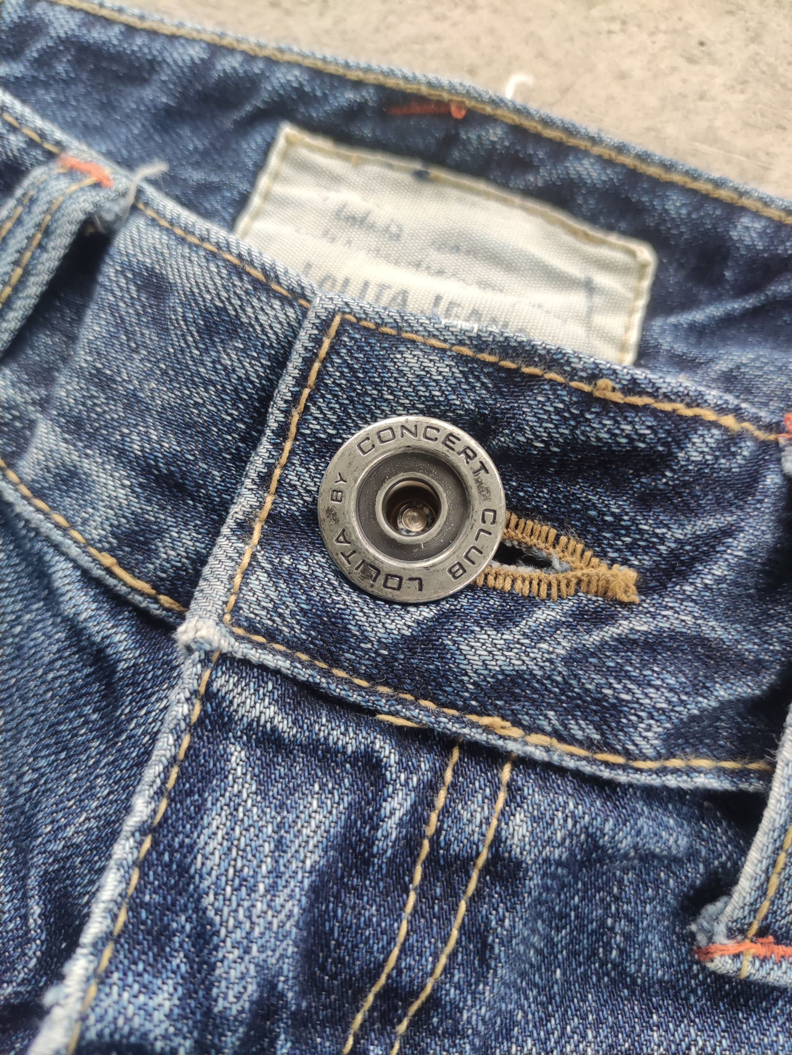 Japanese Brand Vintage Lolita Beast Flare Denim Distressed Faded Denim Size 32" / US 10 / IT 46 - 5 Thumbnail