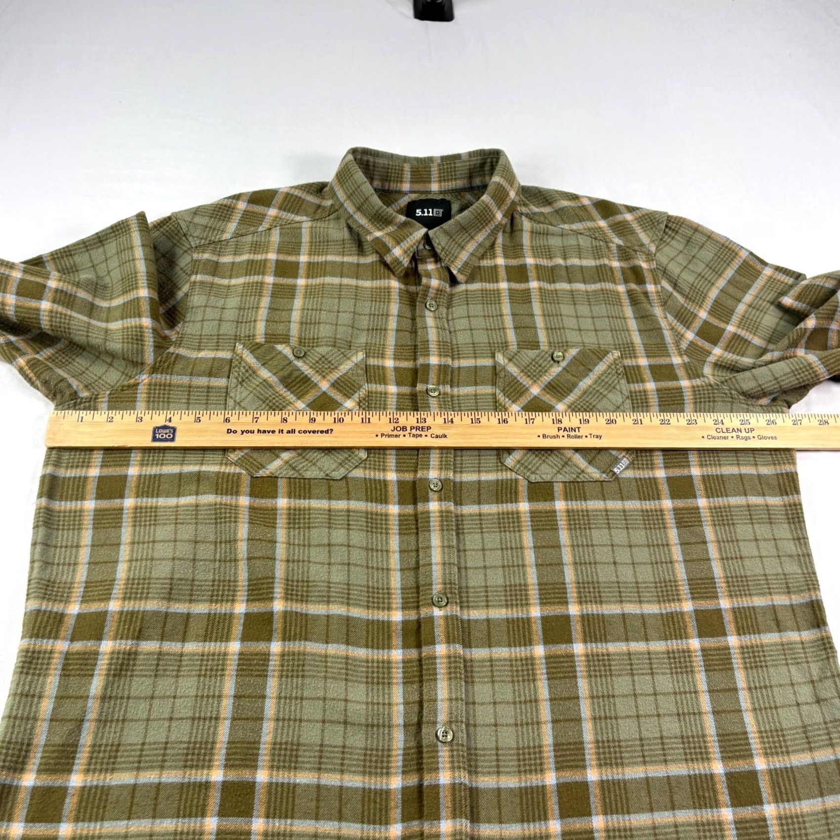 Vintage 5.11 Tactical Shirt Mens 2XL Green Plaid Flannel Button Up Workwear Casual Size US XXL / EU 58 / 5 - 4 Thumbnail