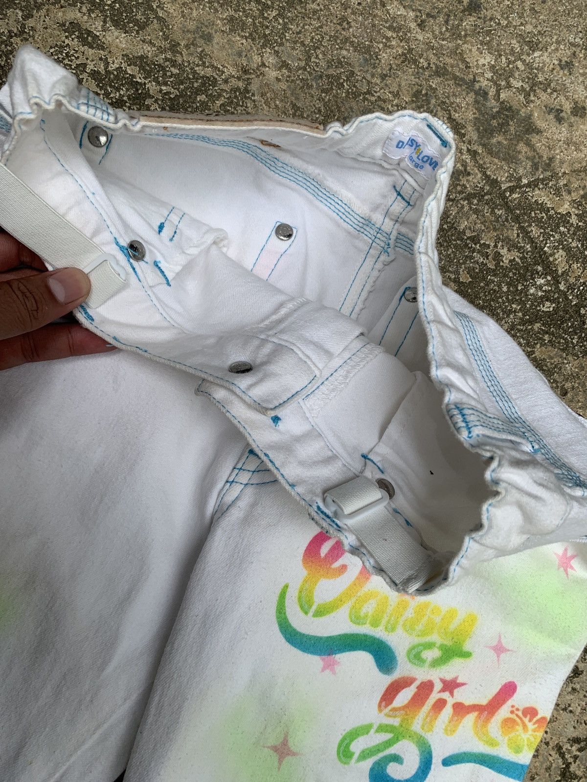 Angel Blue × Hysteric Glamour × Japanese Brand 2000s Daisy Lovers Japan Rainbow Fruits Capri Pants Size 25" / US 0 / IT 36 - 8 Thumbnail