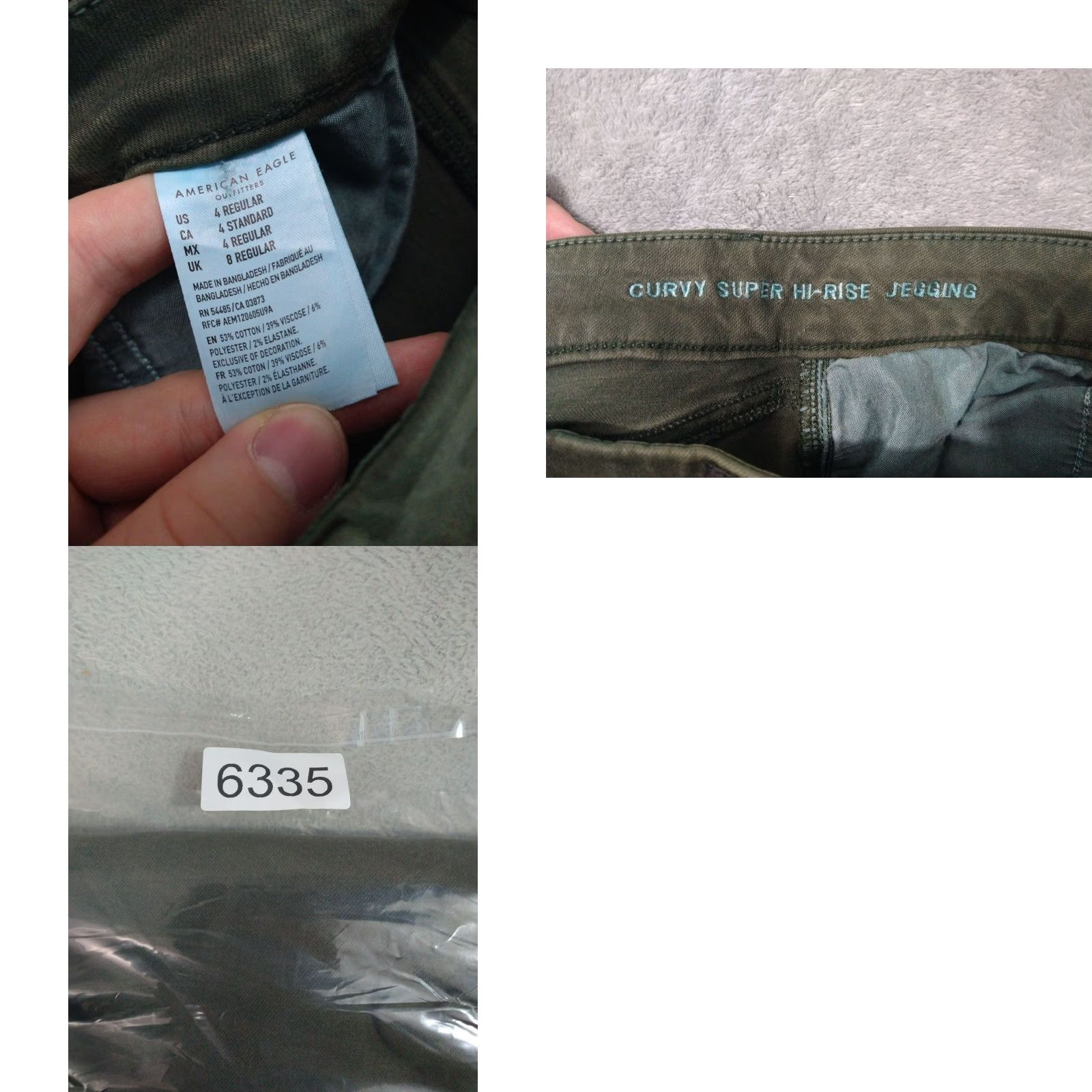 American Eagle Outfitters American Eagle Jeans Women 4 Camo Jegging Next Level Stretch Curvy Super Hi Rise Size 27" / US 4 / IT 40 - 8 Thumbnail