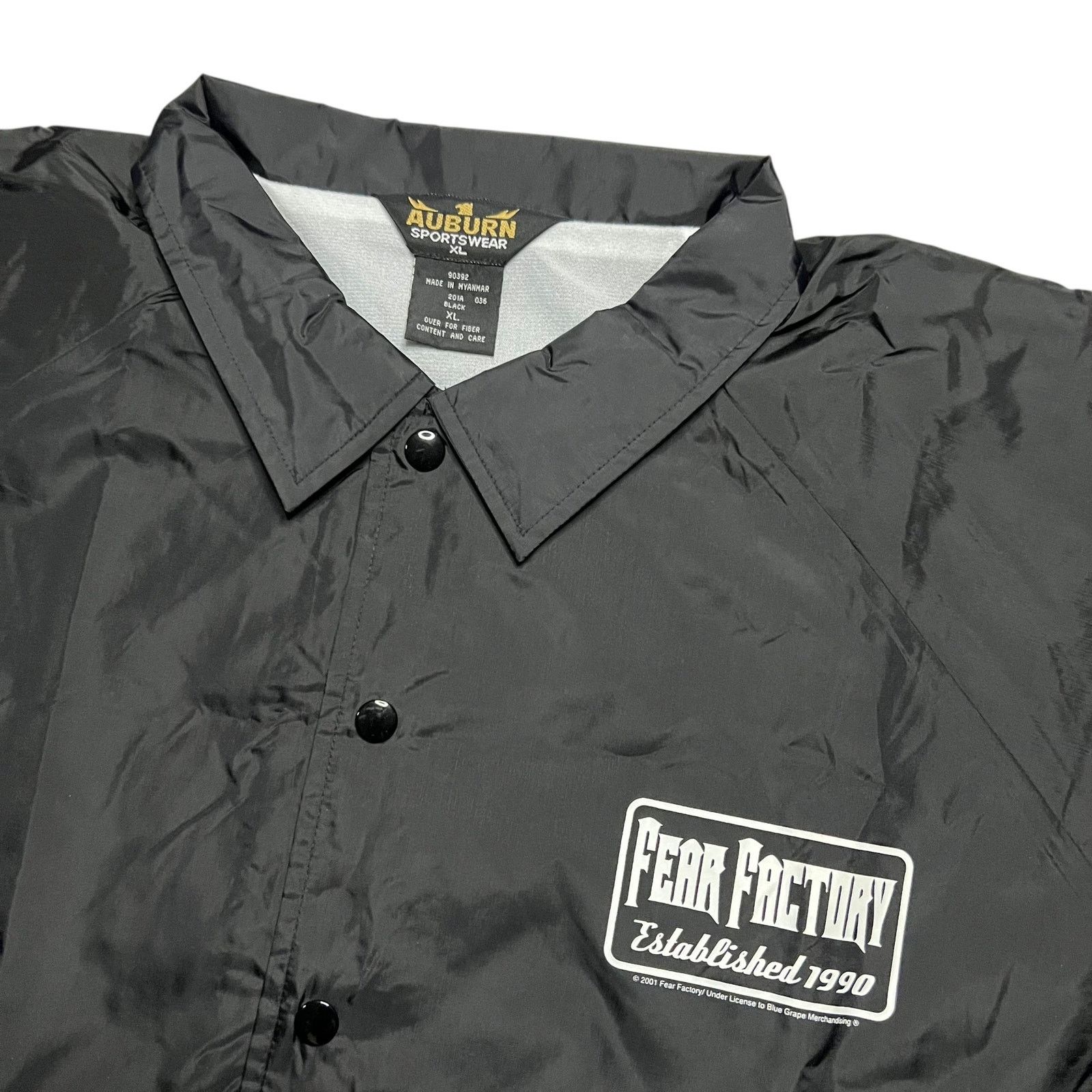 Auburn Sportswear × Band Tees × Vintage Vintage 2001 Fear Factory band coach jacket (XL) Size US XL / EU 56 / 4 - 5 Thumbnail