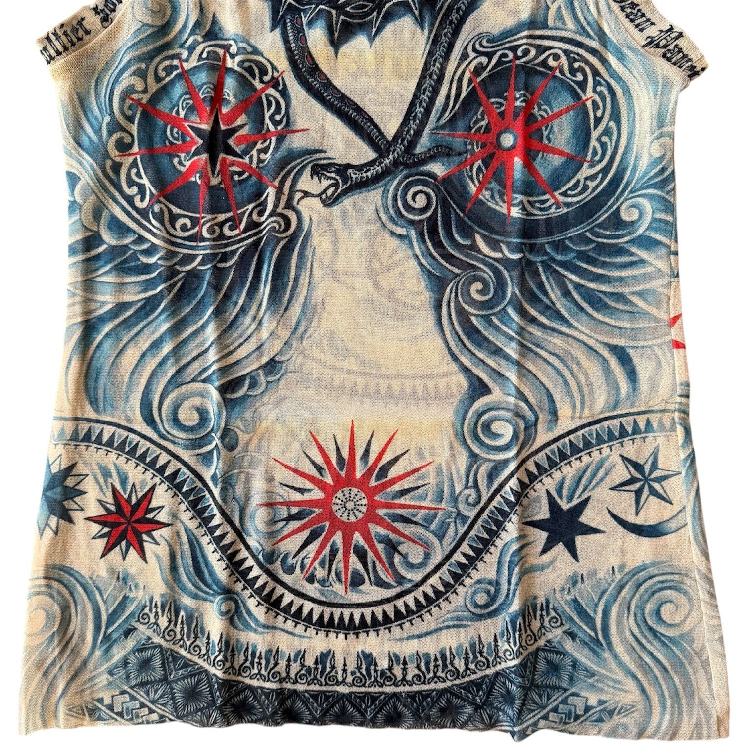 Jean Paul Gaultier Jean Paul Gaultier Soleil Tattoo Archive Mesh Tank Top Beige Size M / US 6-8 / IT 42-44 - 3 Thumbnail