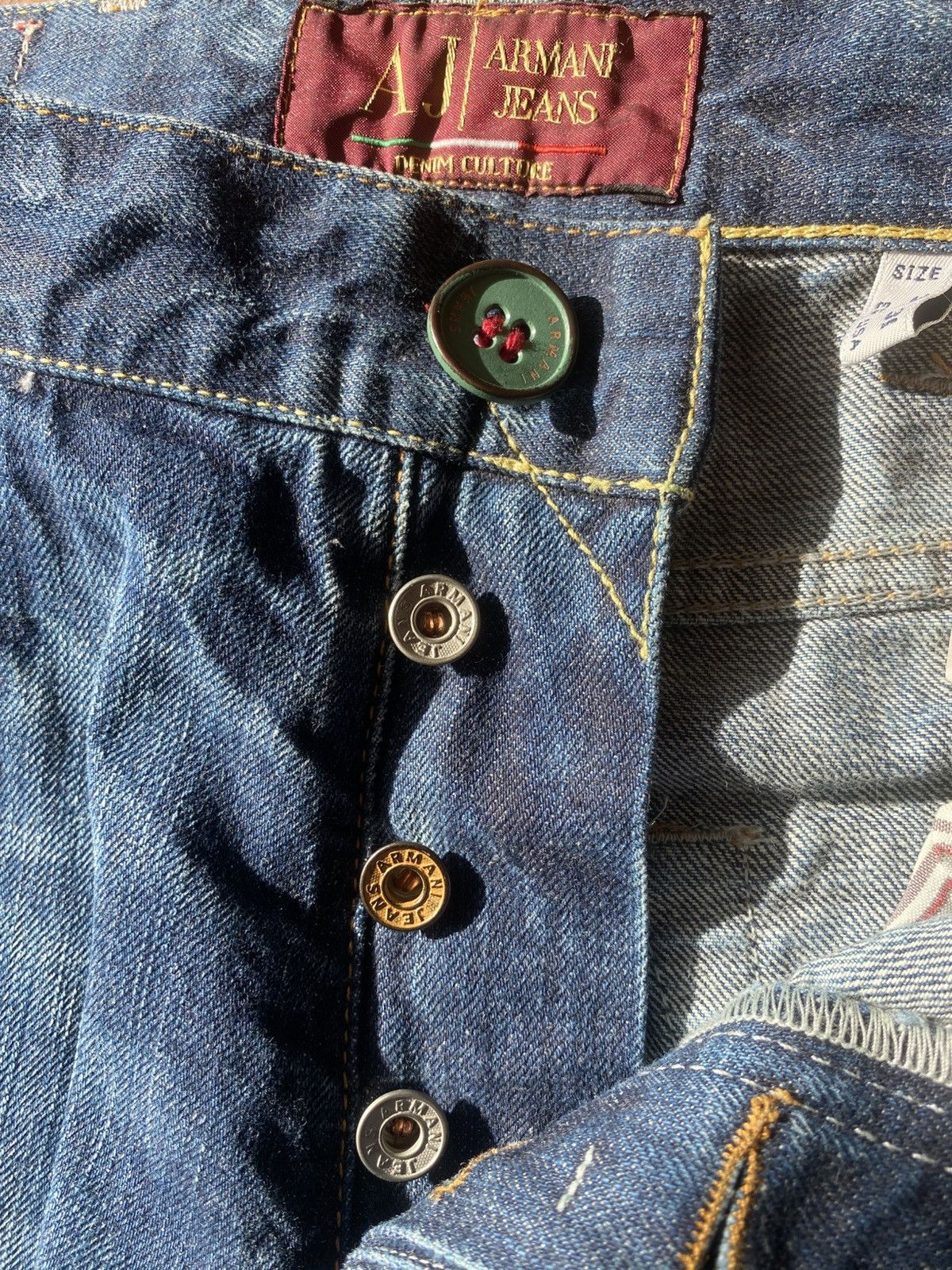 Armani × Vintage Armani Jeans Red Wash Limited Edition Italy Selvage denim Size US 32 / EU 48 - 9 Thumbnail