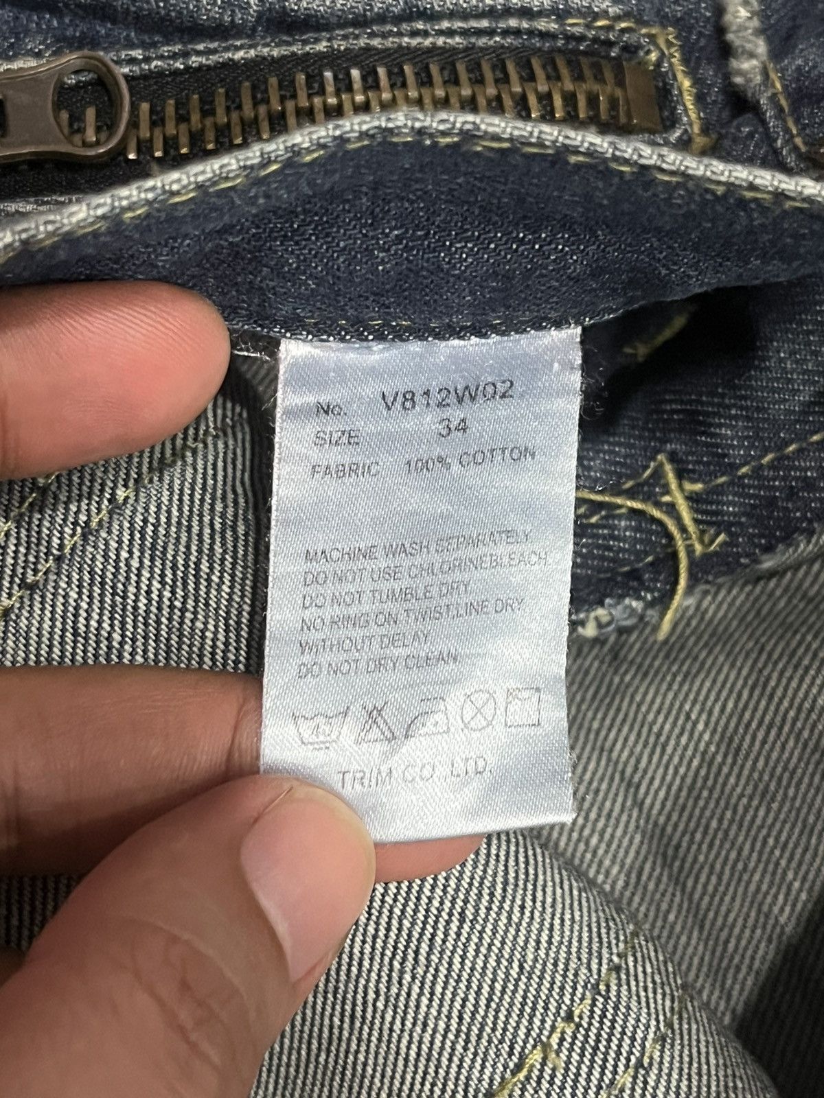 Ed Hardy Vintage Japanese Brand Amarantine Blue Washed Whisker Jeans Size US 34 / EU 50 - 20 Thumbnail