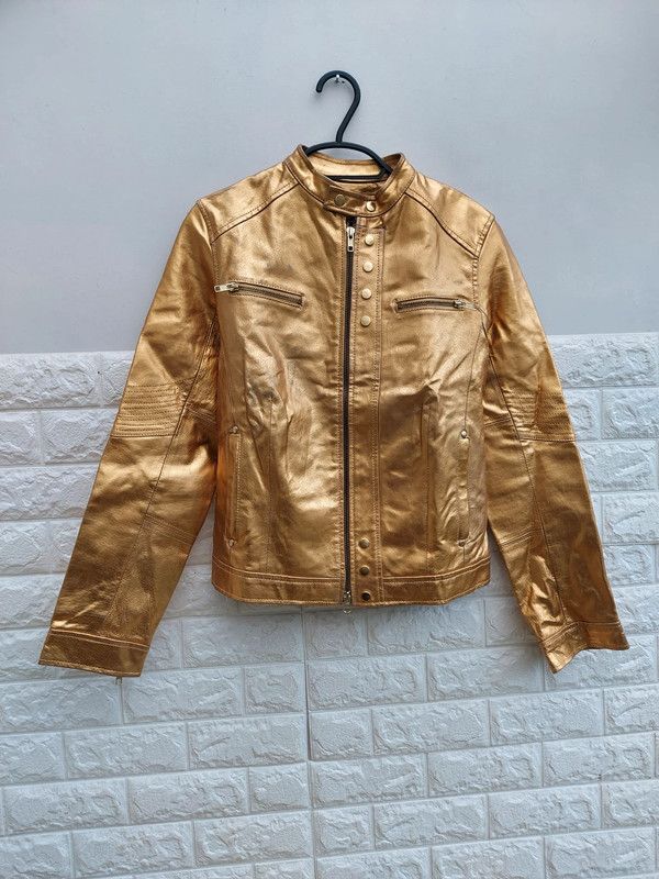 Victoria's Secret Moda International gold leather jacket S Size S / US 4 / IT 40 - 4 Thumbnail