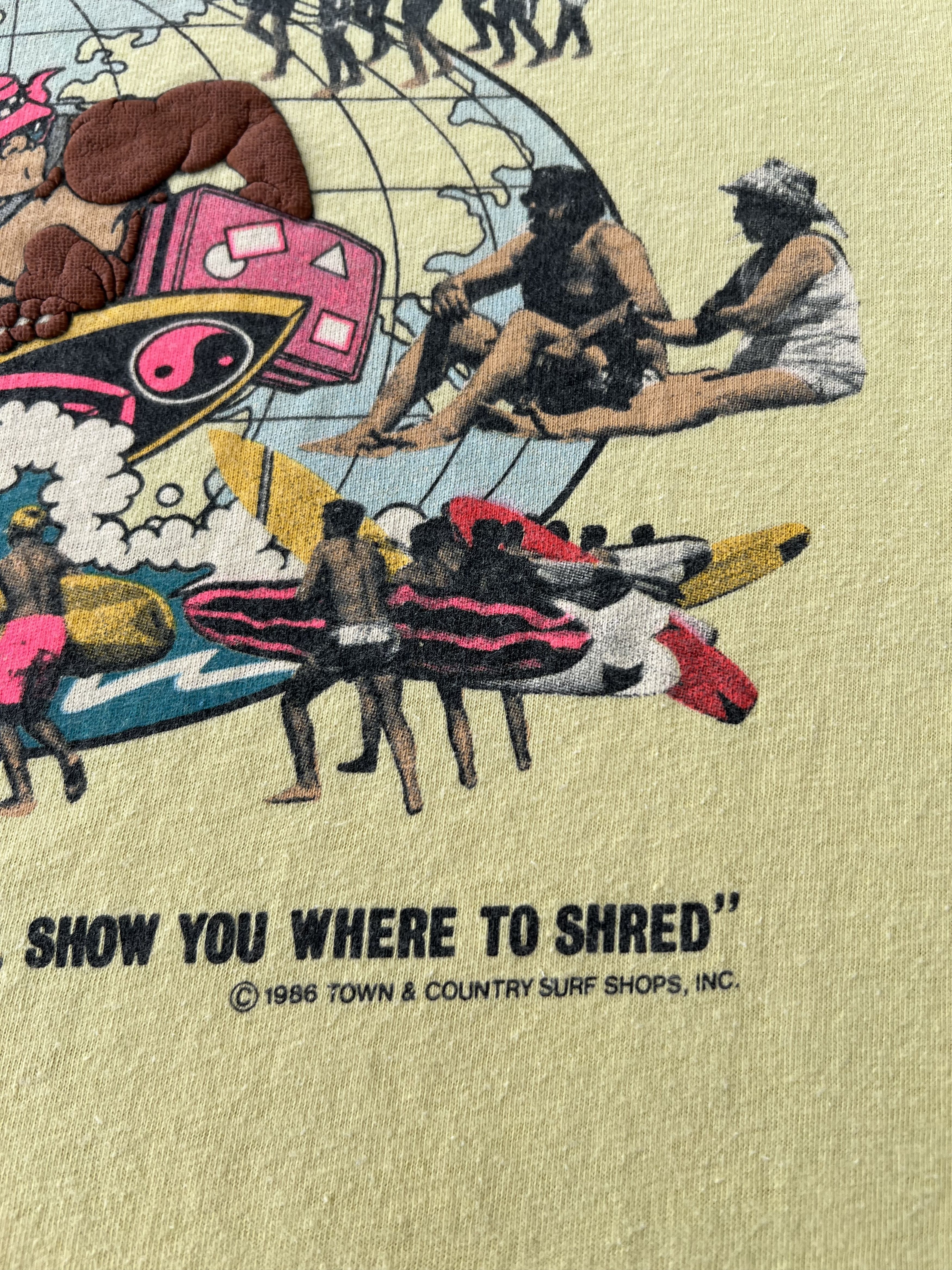 Vintage Vintage 1986 T&C Town & Country Surf Designs T-shirt Size US M / EU 48-50 / 2 - 16 Thumbnail