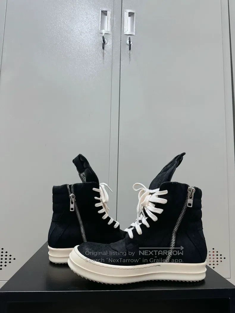 Rick Owens Rick Owens Mainline pure black suede inverted triangle Size US 7 / IT 37 - 6 Thumbnail