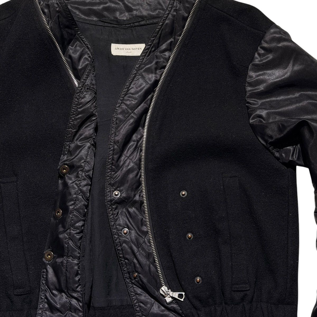 Dries Van Noten Layered panel zipped bomber Size US S / EU 44-46 / 1 - 2 Thumbnail