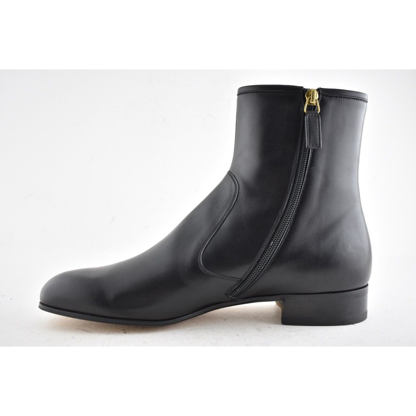 Gucci Gucci Mens Bonny Black Leather Chelsea Zipper Boots G 8 9 Size US 9 / EU 42 - 8 Thumbnail