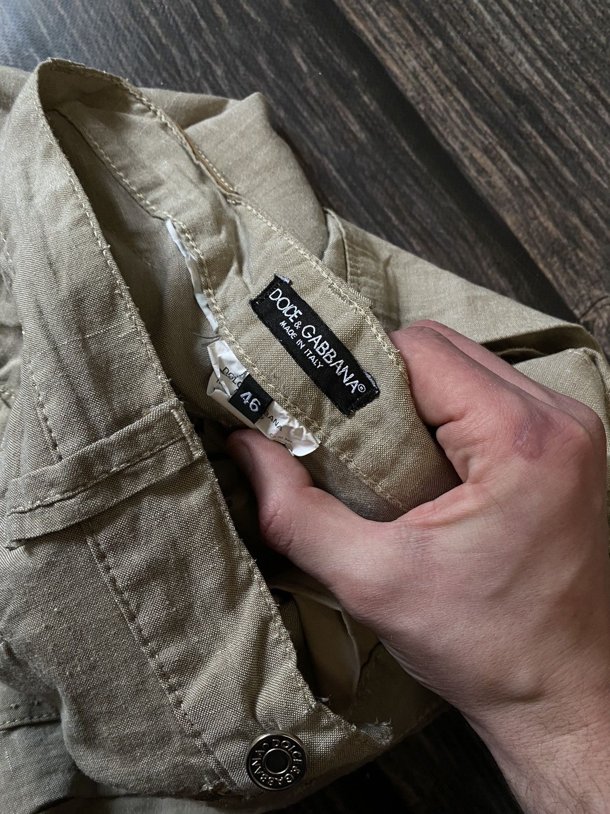 Dolce & Gabbana Dolce Gabbana linen metal logo pants Size 32" / US 10 / IT 46 - 6 Thumbnail