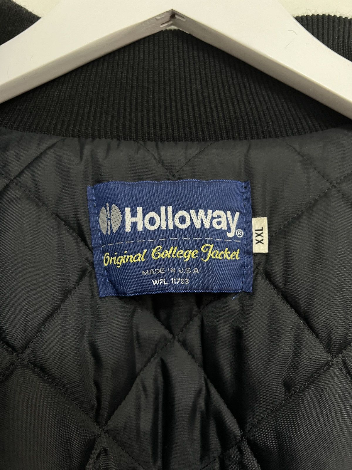 Holloway × Vintage Detroit Diesel Black Leather and Wool Varsity Jacket XXL Size US XXL / EU 58 / 5 - 5 Thumbnail