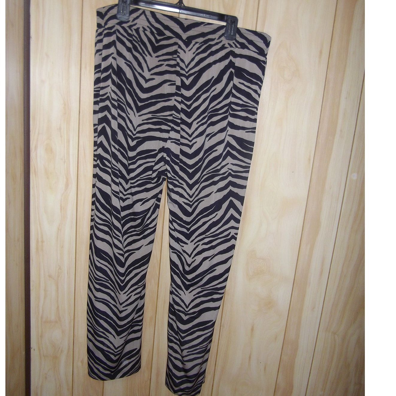 Other IMAN Zebra High-Rise Wide Leg Stretch Pants 1X Size 38" / US 16 / IT 52 - 2 Thumbnail