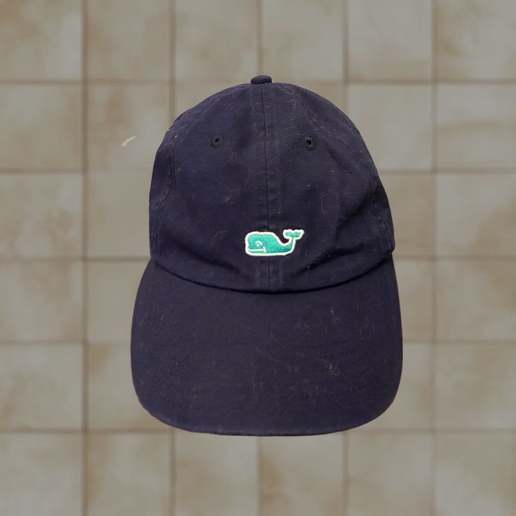 Vineyard Vines Vineyard Vines Hat Mens Adjustable Navy Baseball Cap Dads Strapback Light Whale Logo Size ONE SIZE - 1 Thumbnail