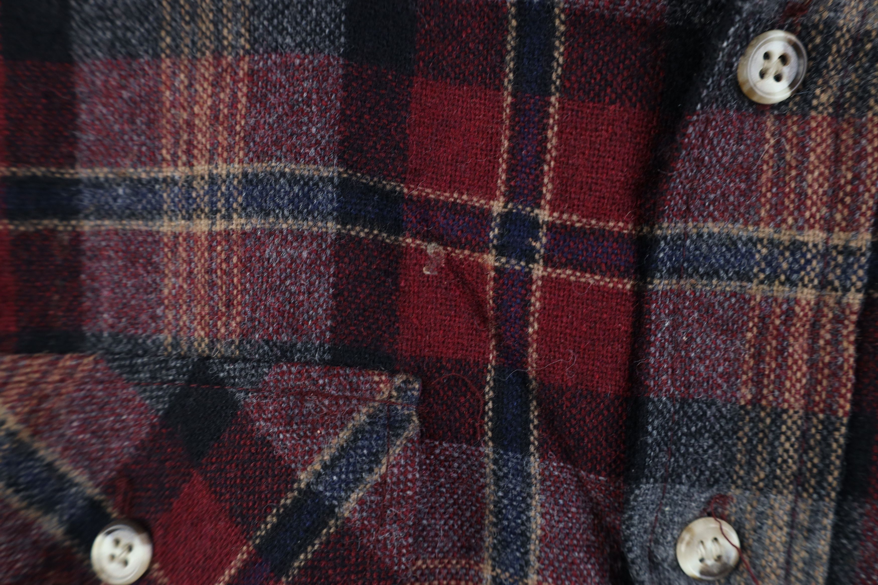 Vintage Vintage 70s Streetwear Wool Blend Shirt Jacket Jac Plaid Size US L / EU 52-54 / 3 - 4 Thumbnail