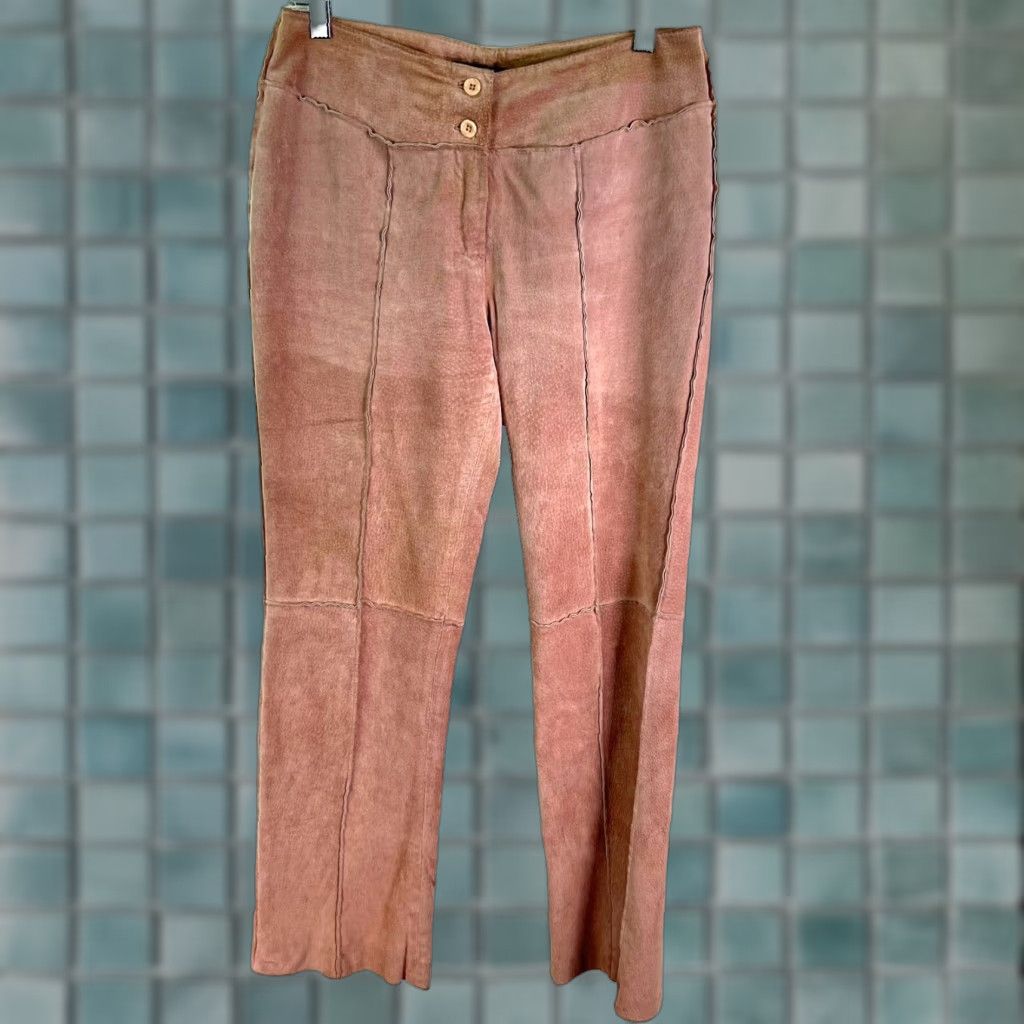 Vintage VINTAGE Metrostyle Leather Pants Womens Size 6 Pink 30X30 Retro Biker Size 28" / US 6 / IT 42 - 1 Thumbnail