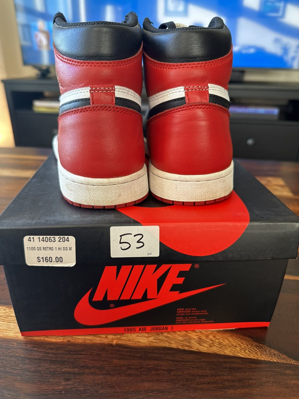 Jordan Brand Jordan 1 Black Toe 2016 Size US 10 / EU 43 - 6 Thumbnail