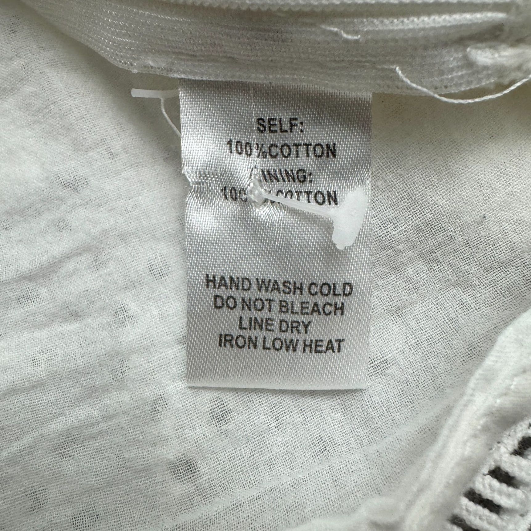 Lulus Lulus Halter White Cotton Blouse Women Small Eyelet Embroidered Boho Summer Size S / US 4 / IT 40 - 7 Thumbnail