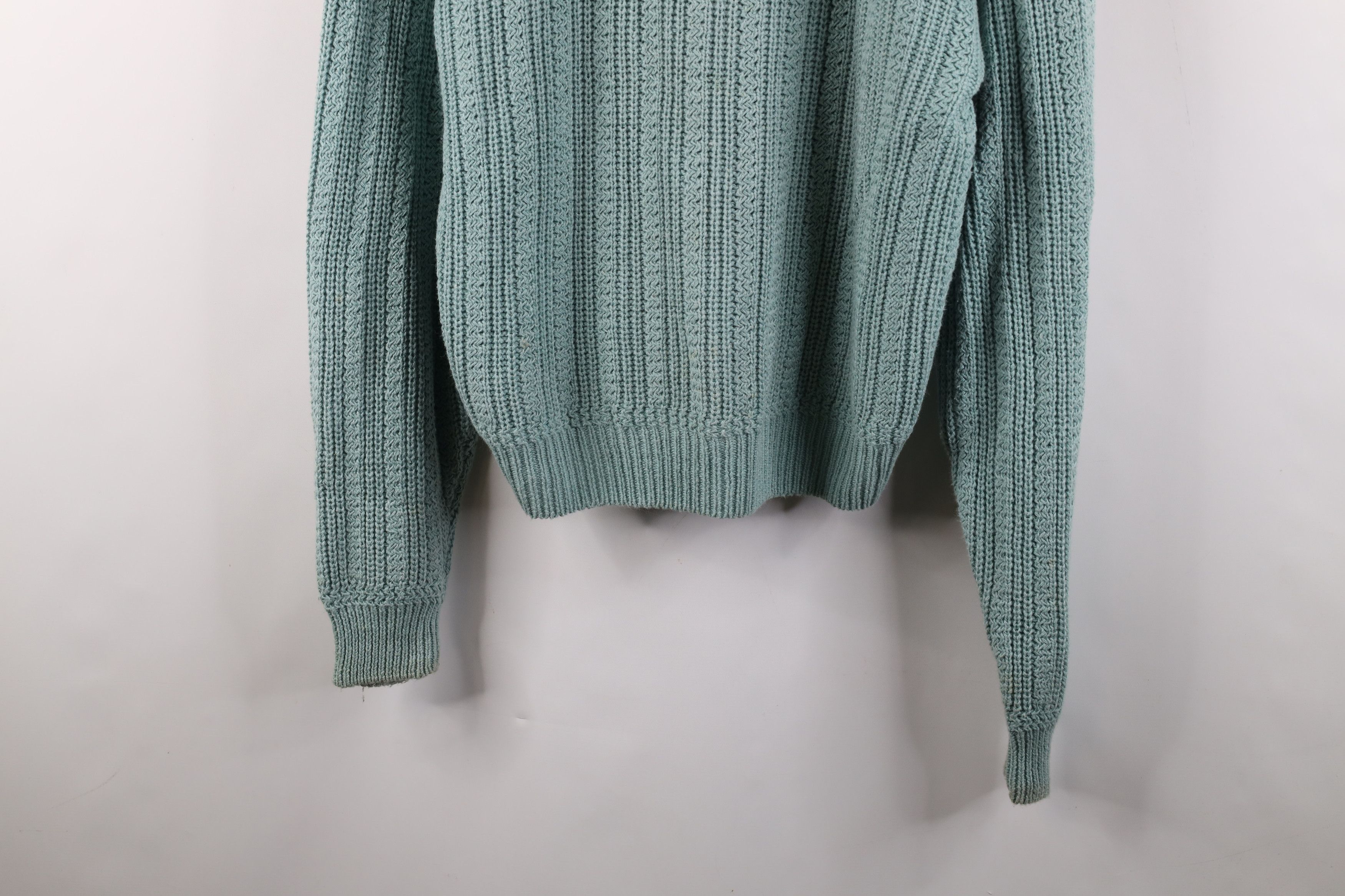 Vintage Vintage 90s Streetwear Ribbed Knit Crewneck Sweater Mint Size US L / EU 52-54 / 3 - 3 Thumbnail