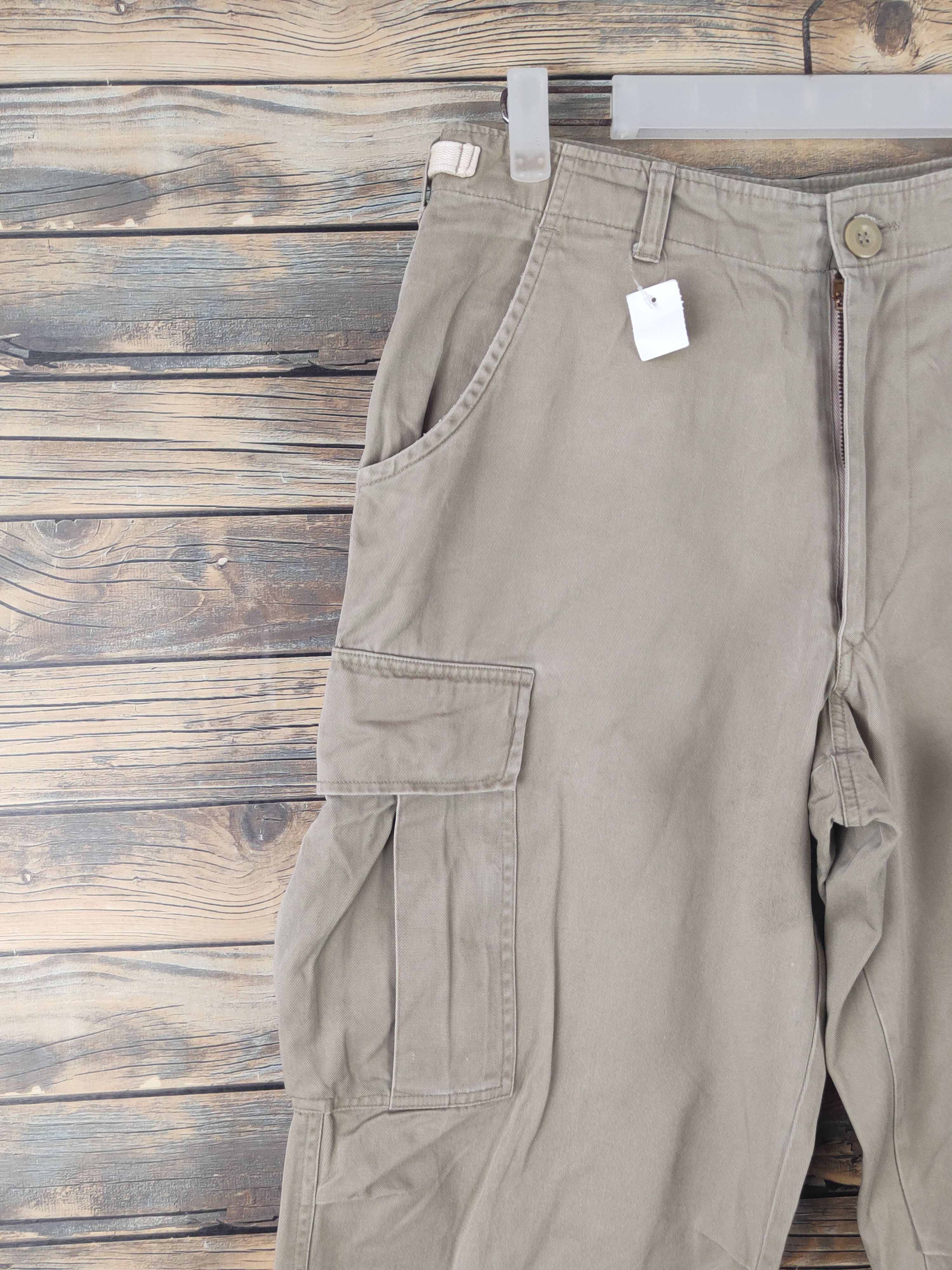Other DL Japanese Brand Beige Multipocket Cargo Pants #1864 Size US 28 / EU 44 - 3 Thumbnail
