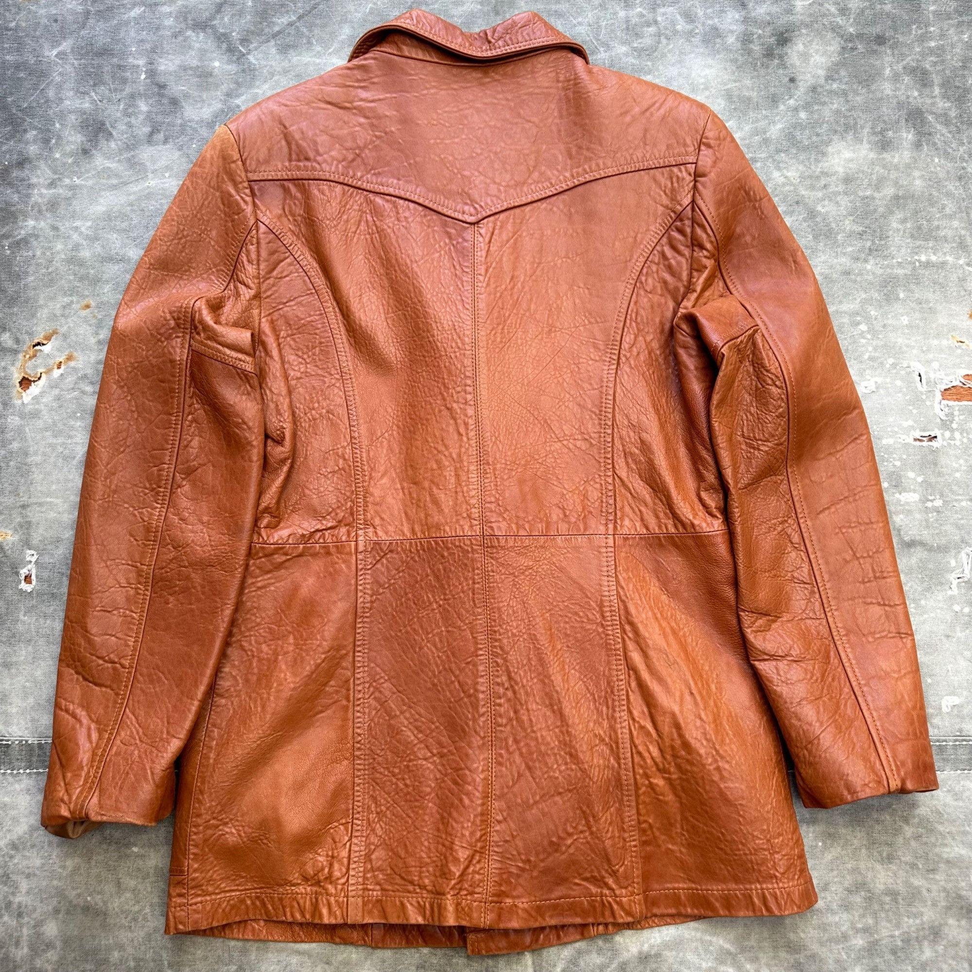 Vintage Vintage 60s/70s Silton Genuine Leather Light Brown Blazer Ja Size US L / EU 52-54 / 3 - 6 Thumbnail
