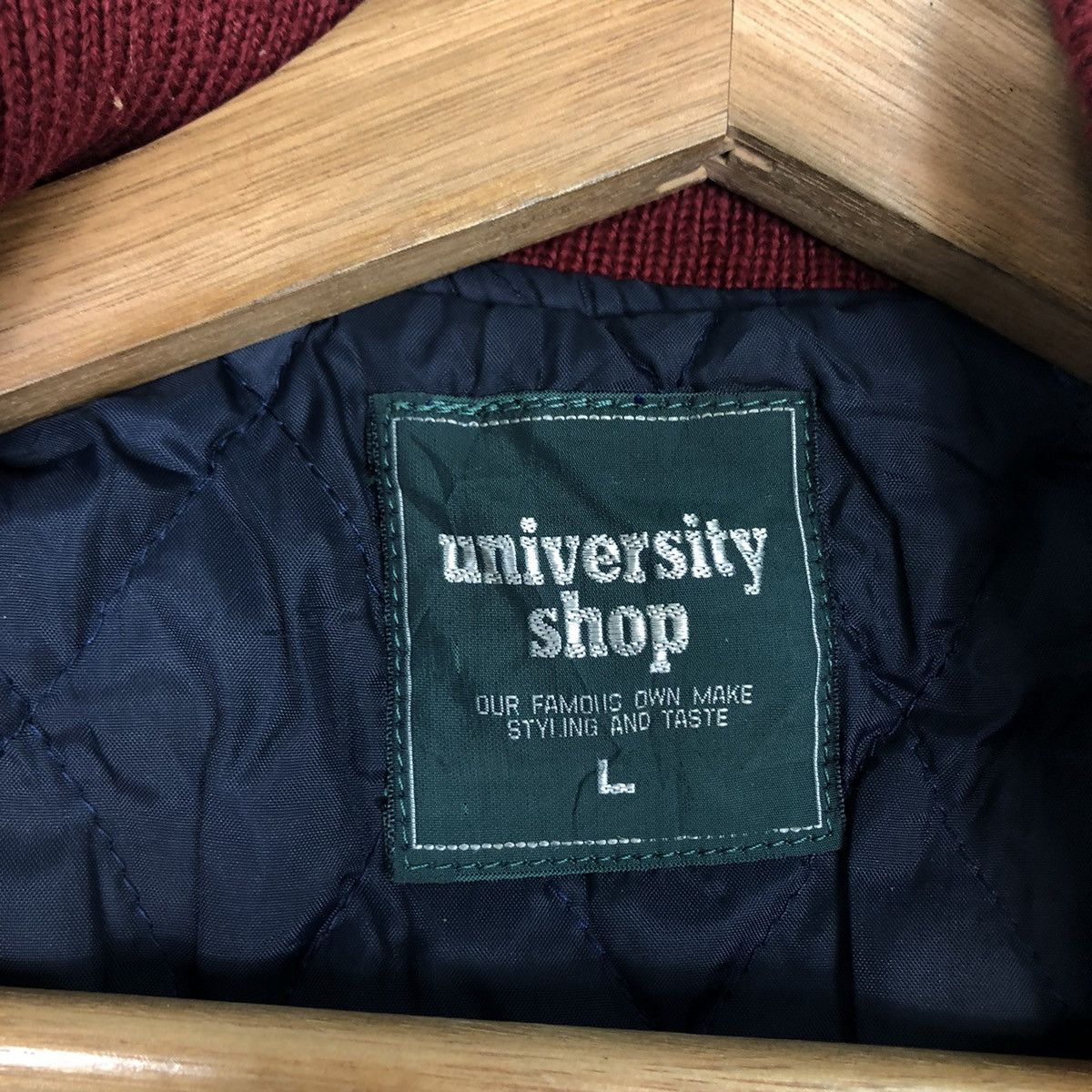 Japanese Brand 🔥Vtg Varsity Jacket Wool University Shop Issey Miyake Size US L / EU 52-54 / 3 - 15 Thumbnail