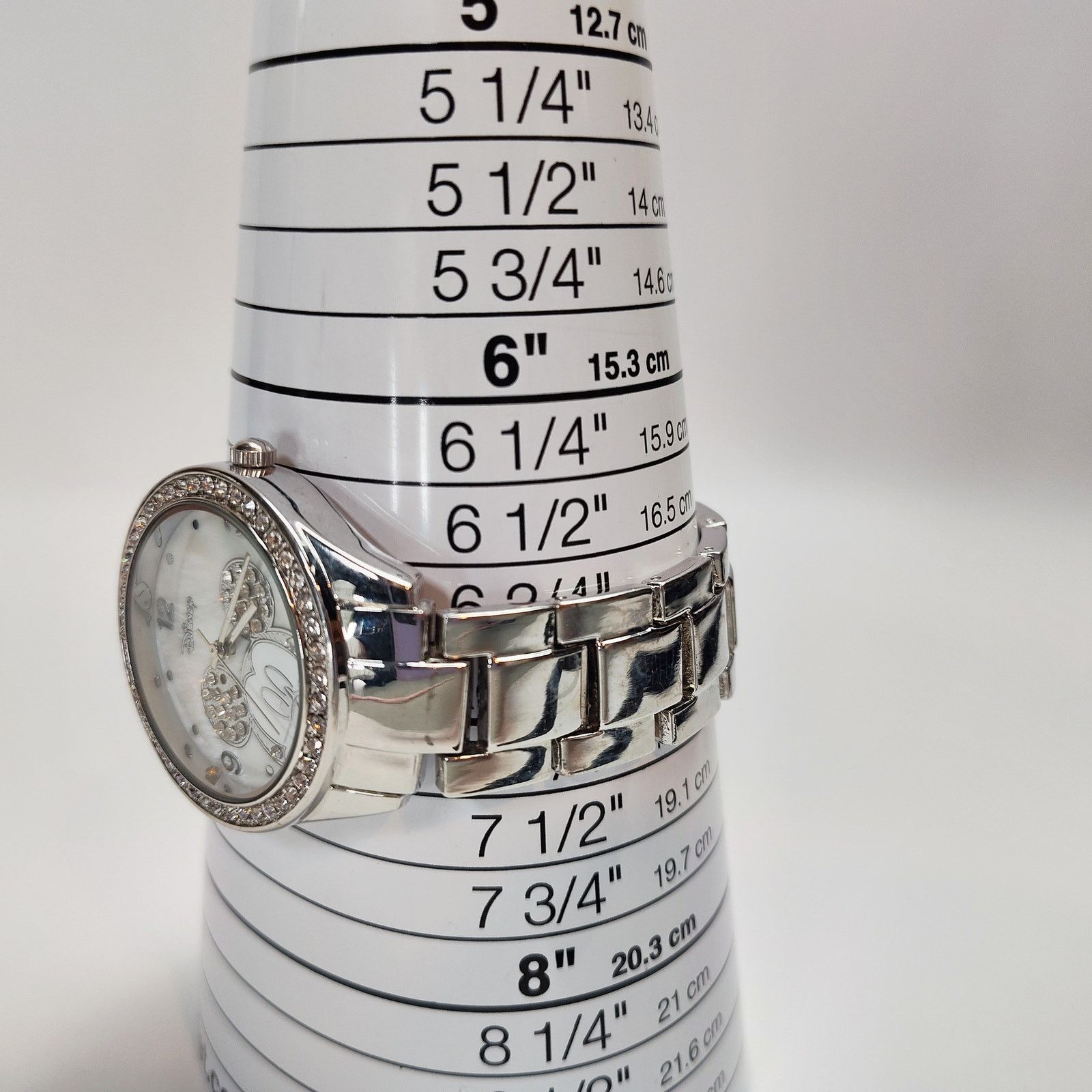 Disney Disney Mickey Mouse Rhinestone Bezel Watch Silver Tone Size ONE SIZE - 7 Thumbnail
