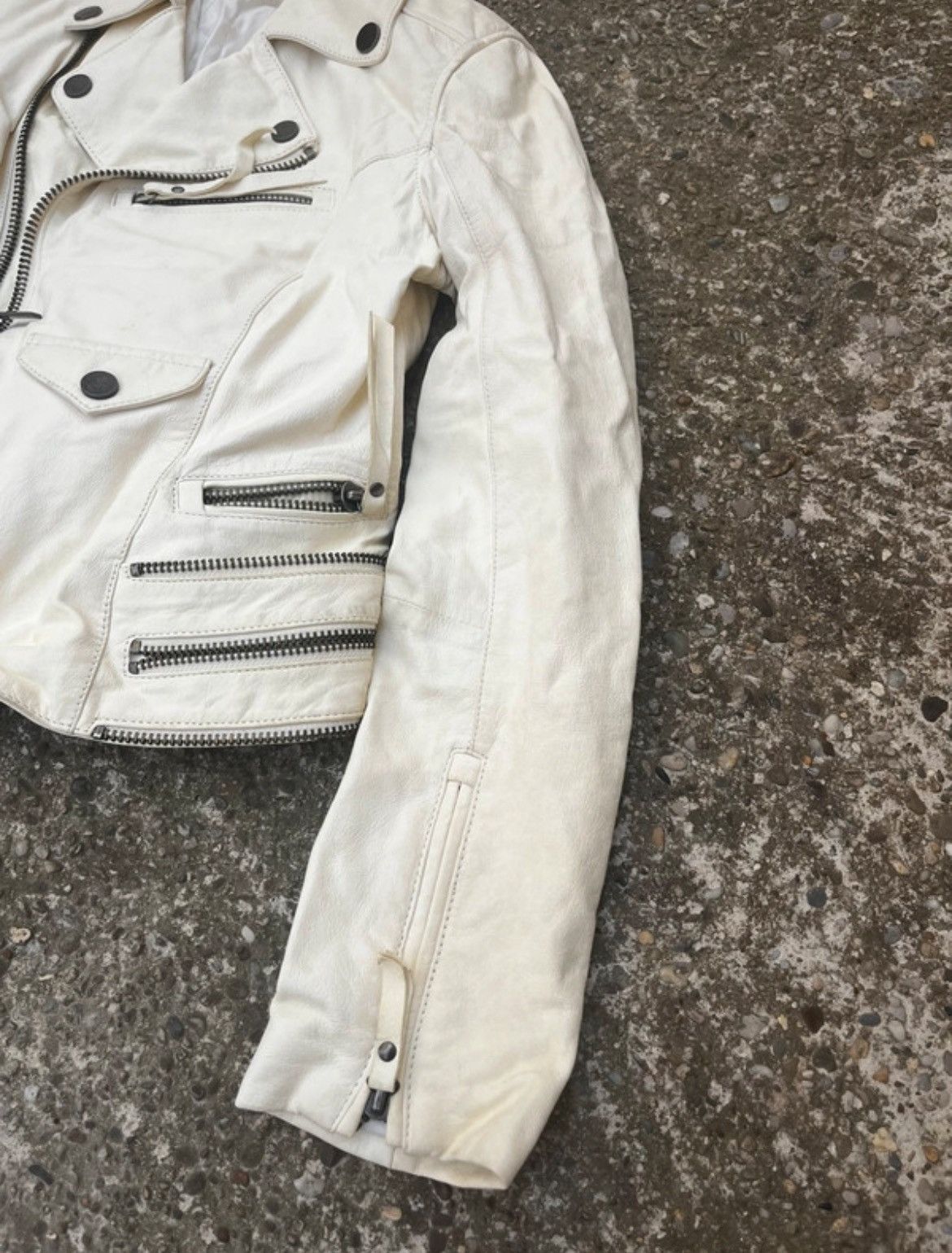 Karl Lagerfeld Karl Lagerfeld Asymmetrical Zipper Leather jacket Size S / US 4 / IT 40 - 4 Thumbnail
