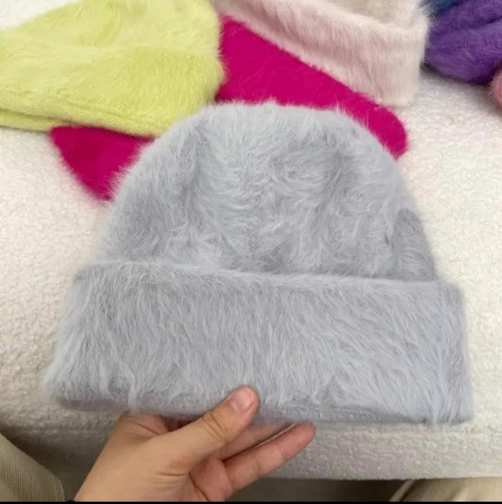 Japanese Brand × Other Rabbit White Fur Beanie Hat Size ONE SIZE - 1 Thumbnail