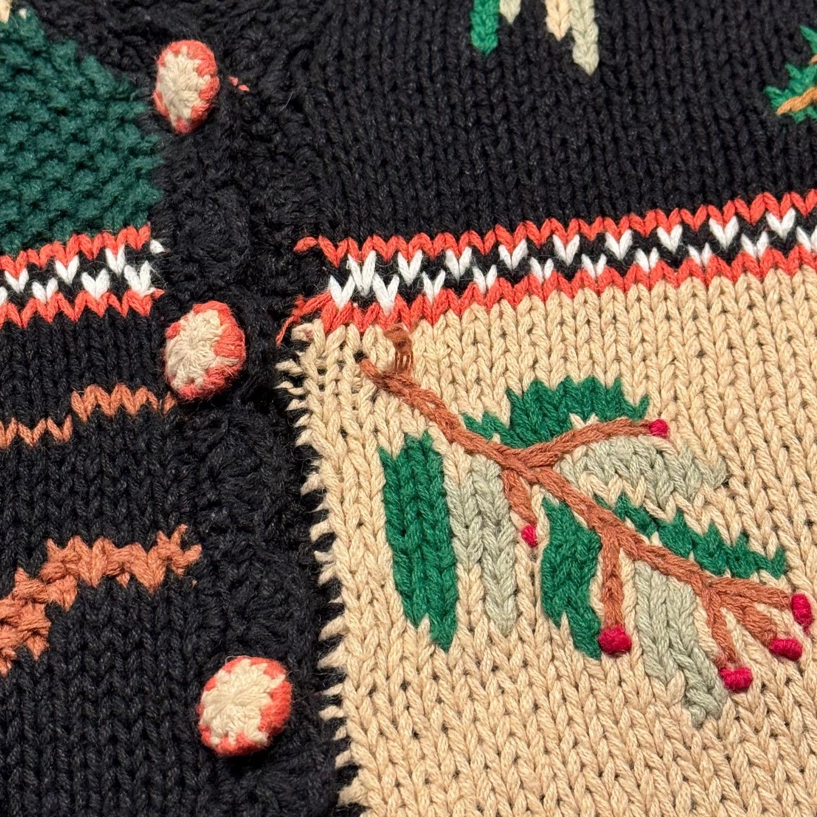 Other Vintage Hand Knit Sweater Vest Large Novelty Animal Safari Size L / US 10 / IT 46 - 9 Thumbnail