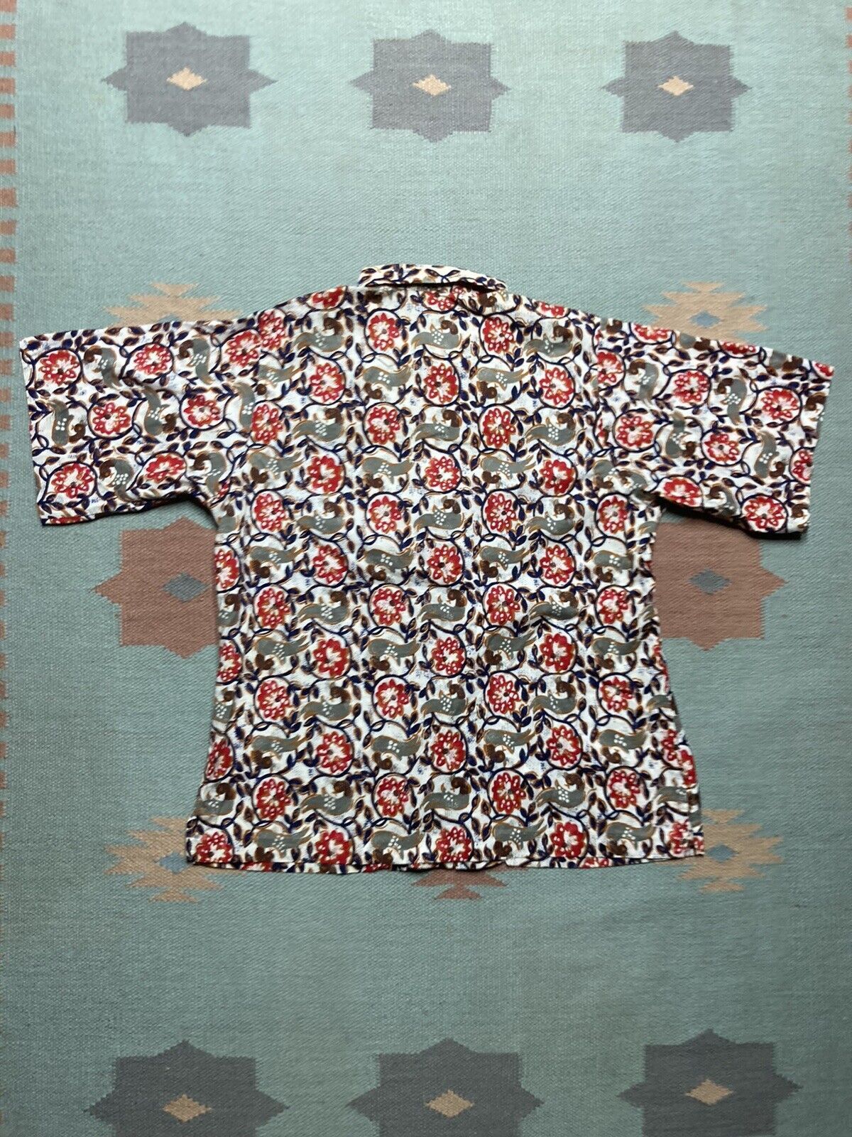 Sears × Vintage VTG 70s sears button shirt floral abstract adult medium Size US M / EU 48-50 / 2 - 4 Thumbnail