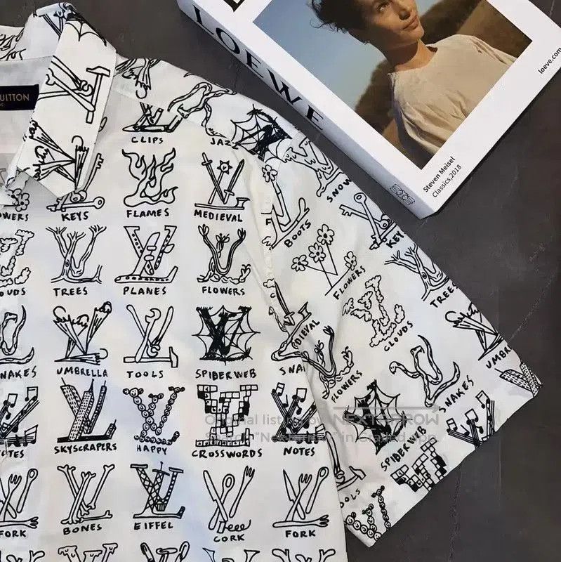 Louis Vuitton Louis Vuitton Summer White Cotton Short Sleeve Shirt . Size US XXL / EU 58 / 5 - 7 Thumbnail
