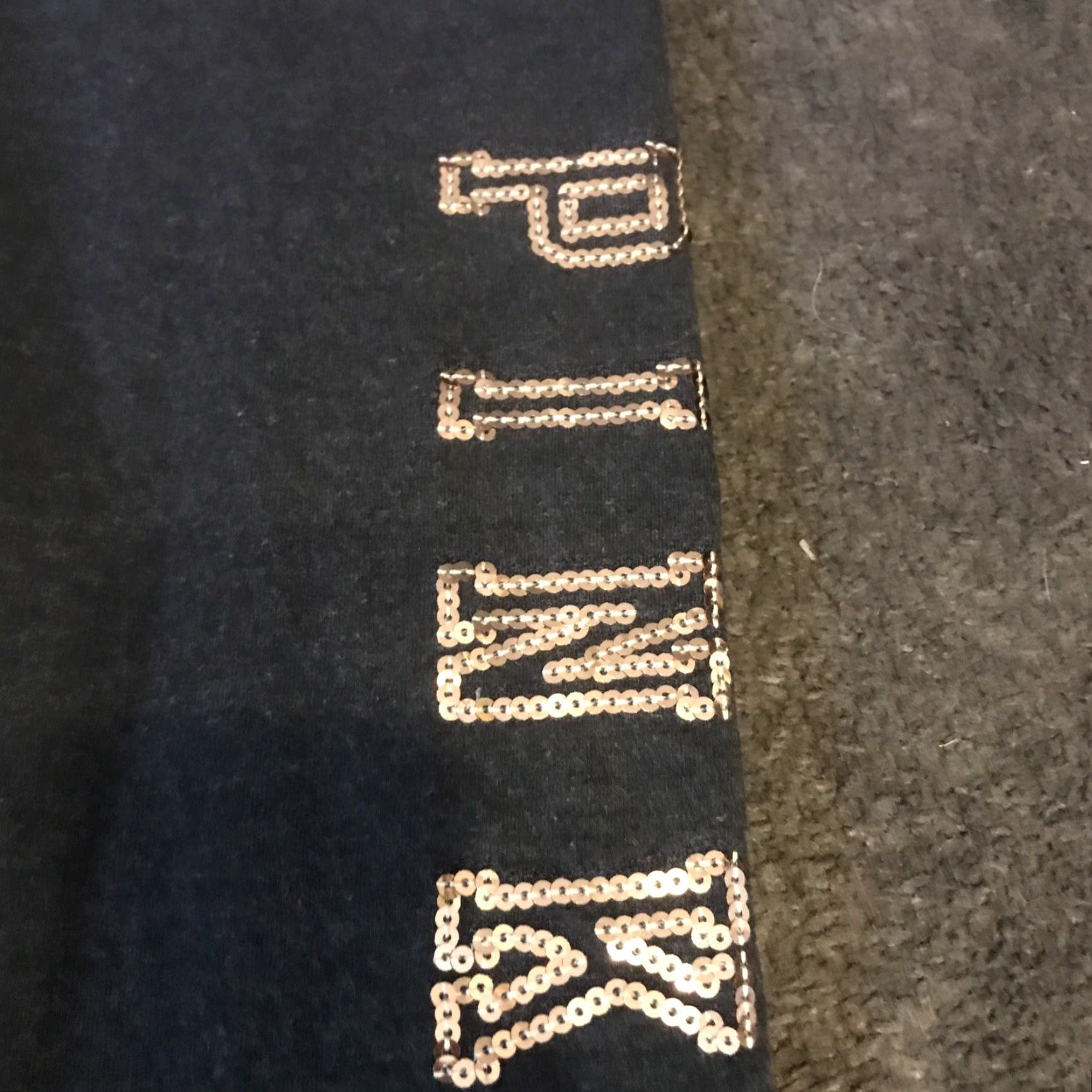 Pinko PINK Victoria's Secret Women Activewear Pants Med Black Yoga Leggings Sequin Leggings Size 32" / US 10 / IT 46 - 2 Thumbnail