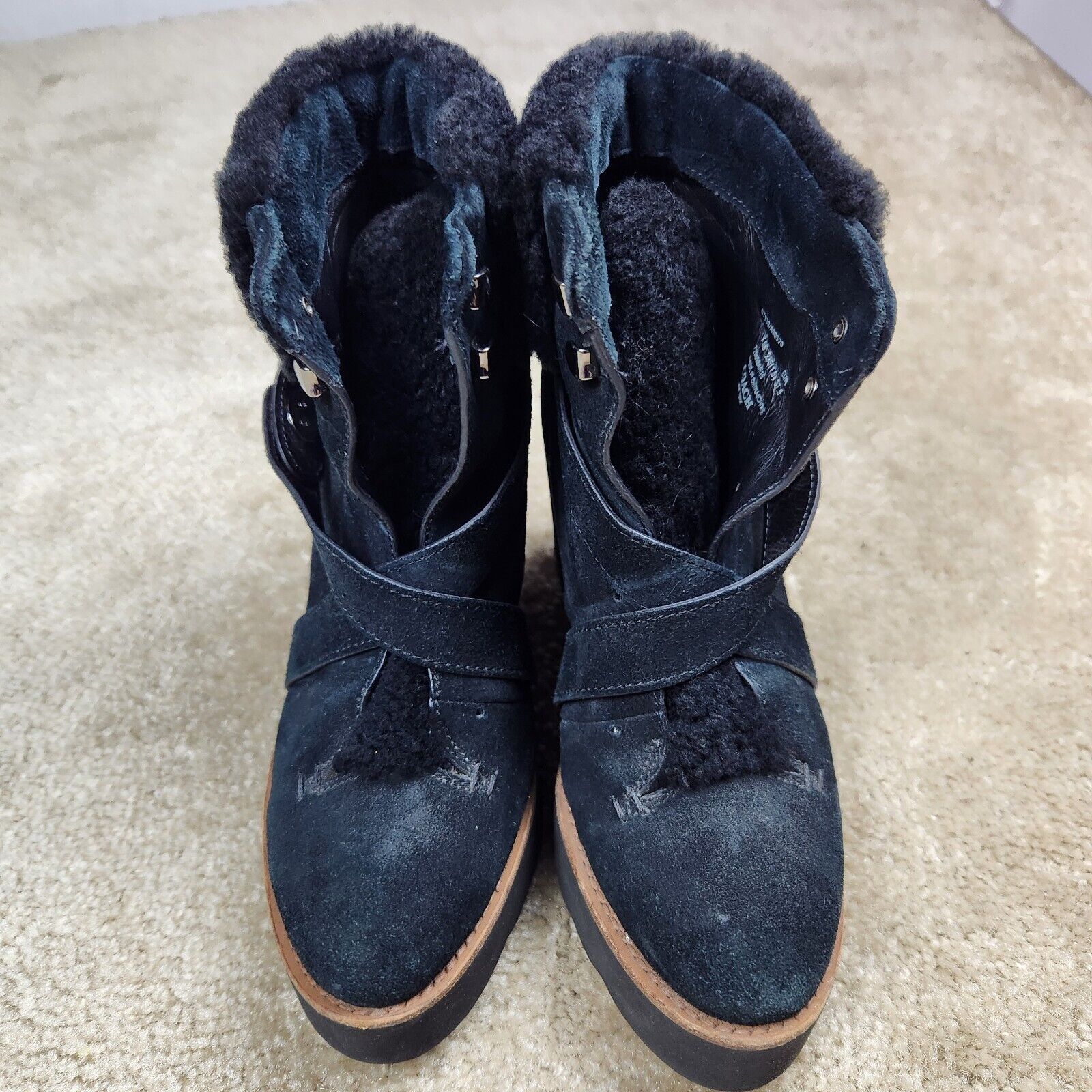 Coach Coach Kenna Wedge Boots Suede Shearling Black Size 7.5 B Size US 7.5 / IT 37.5 - 4 Thumbnail