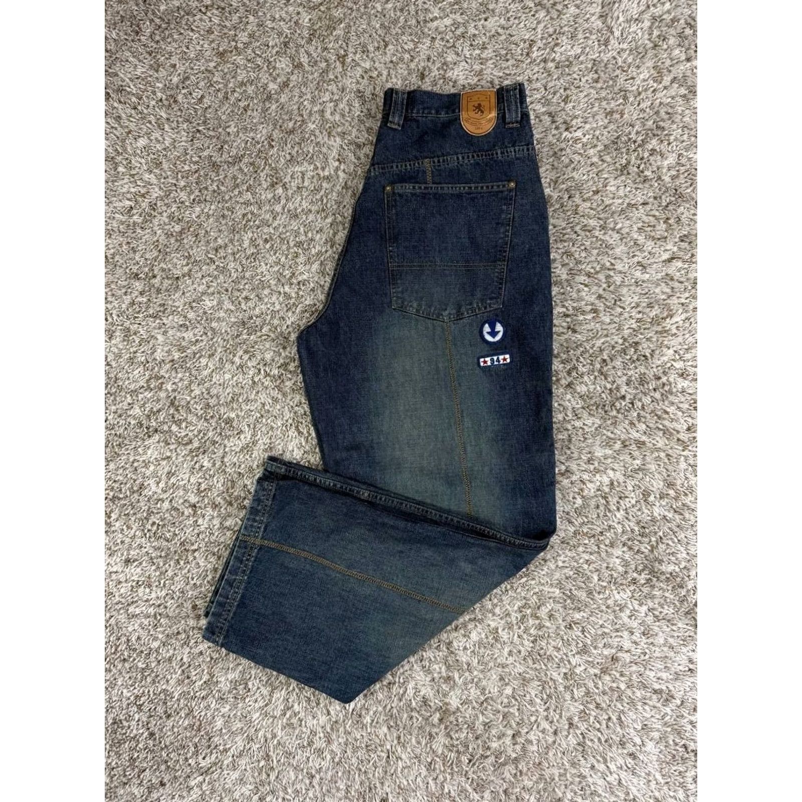 Denime VINTAGE PJ MARK Jeans Baggy Denim 36x32 Y2K Hip Hop Skate Patchwork Mens Size US 36 / EU 52 - 2 Thumbnail