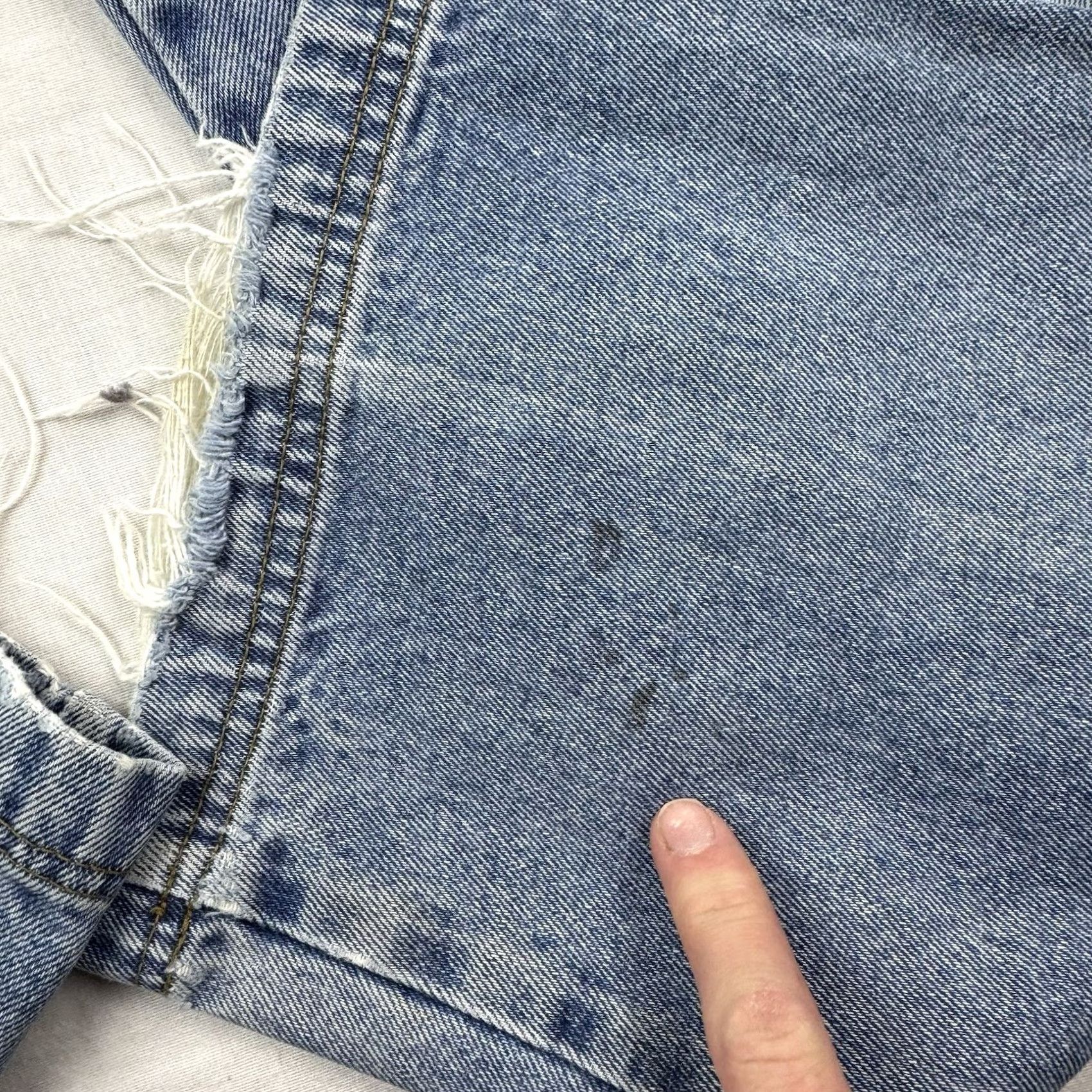 Thrasher VINTAGE Claudio Nucci Jeans Adult 40x30 Blue Cotton Ramie Denim Zip 90s Punk Hipster Tapered Relaxed Mens Size US 40 / EU 56 - 5 Thumbnail