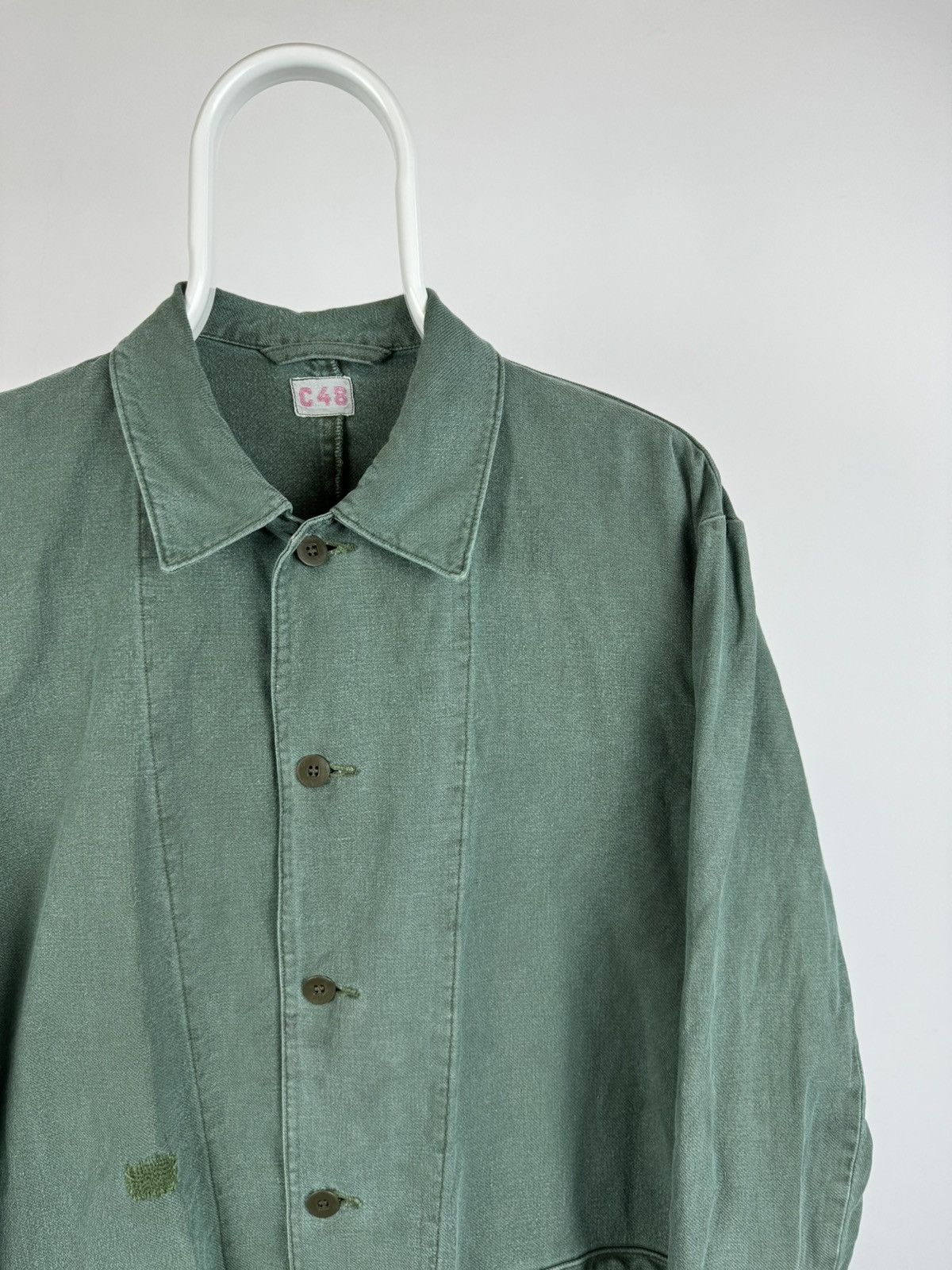 Vintage Vintage C48 Swedish Army French Workwear Style Jacket Size US L / EU 52-54 / 3 - 2 Thumbnail